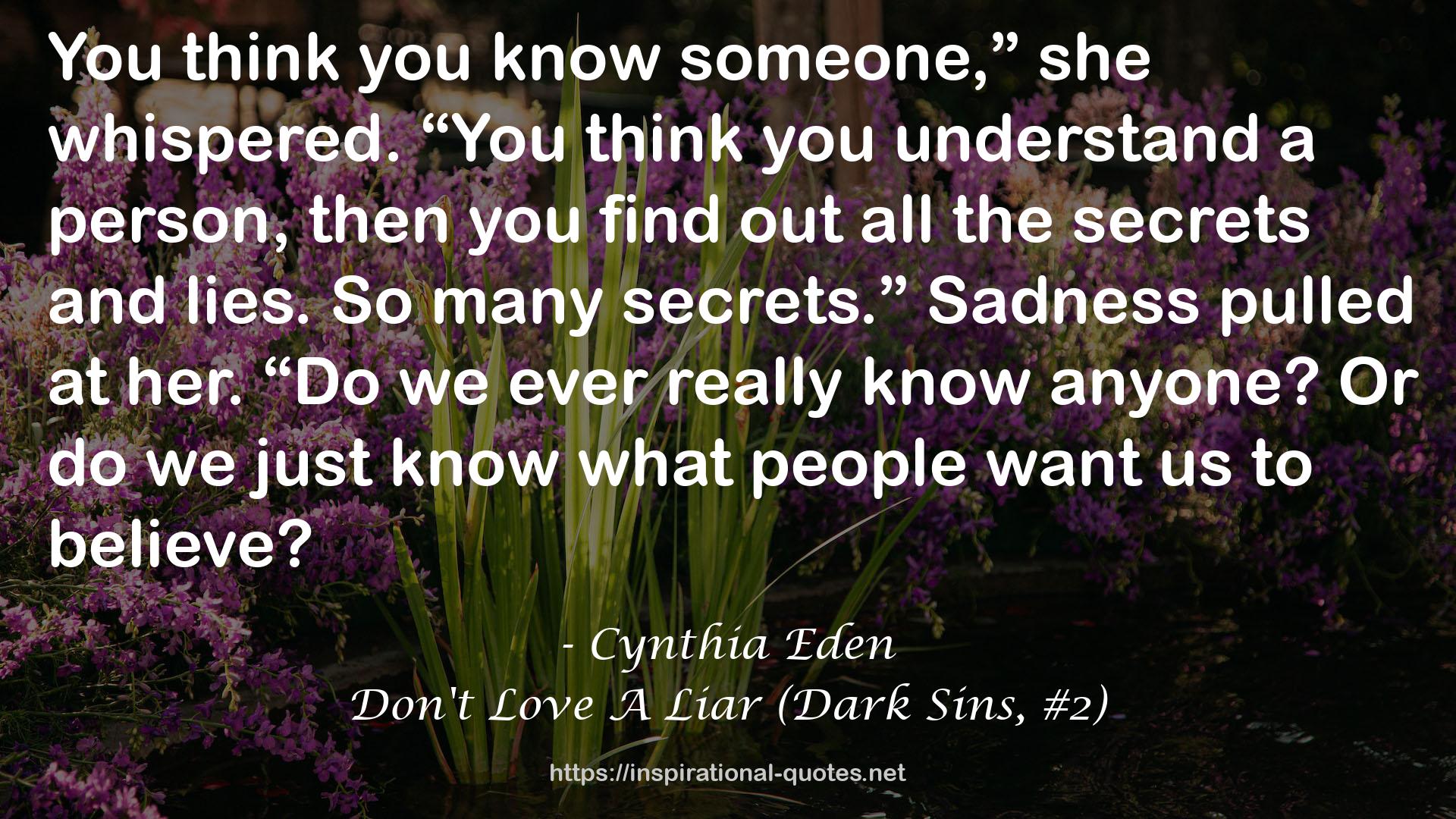 Don't Love A Liar (Dark Sins, #2) QUOTES