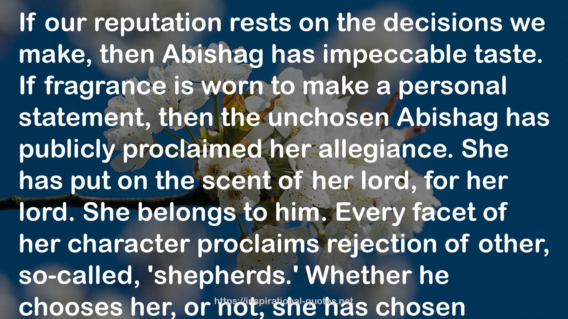 Abishag  QUOTES