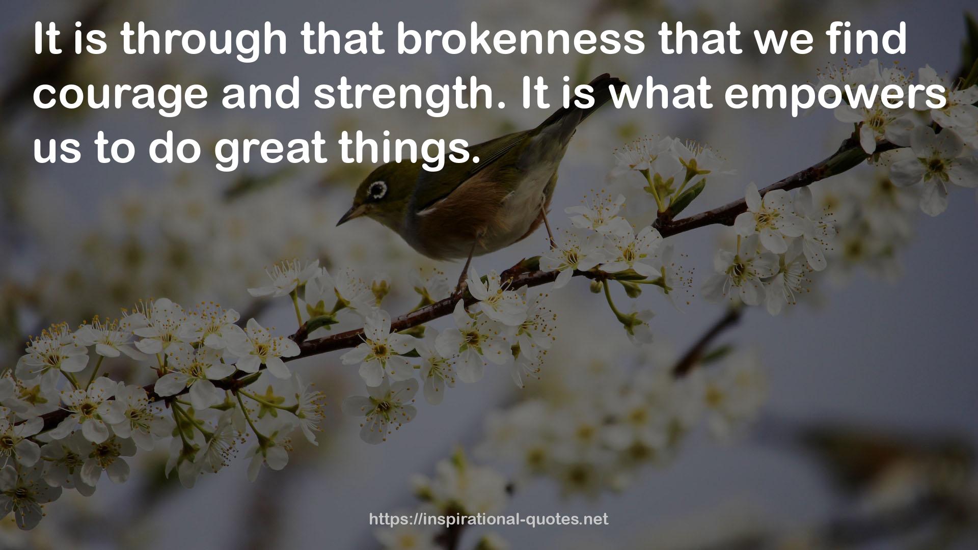 that brokenness  QUOTES