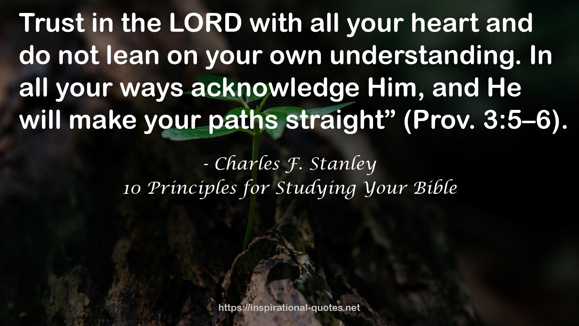 10 Principles for Studying Your Bible QUOTES