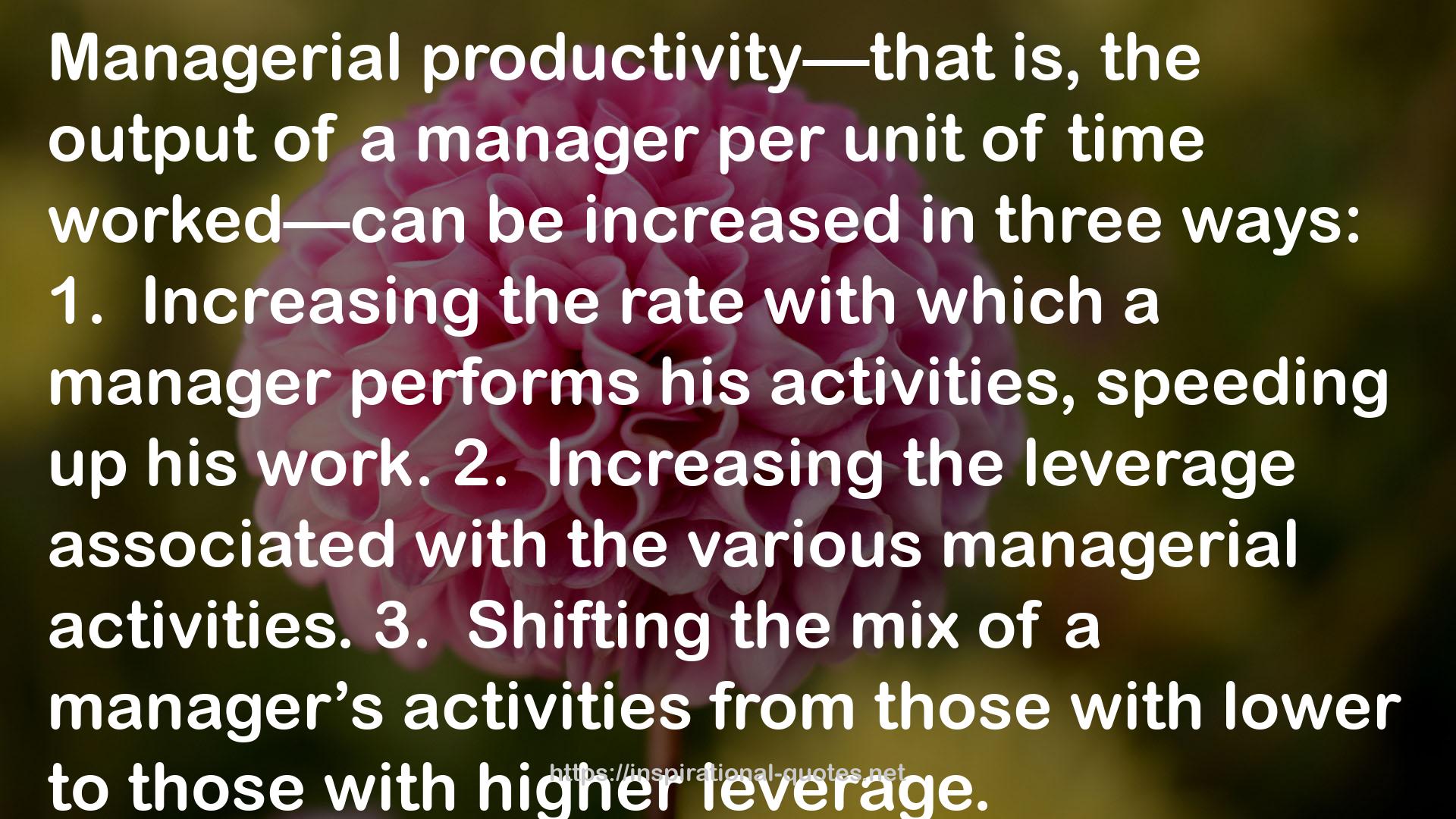 High Output Management QUOTES