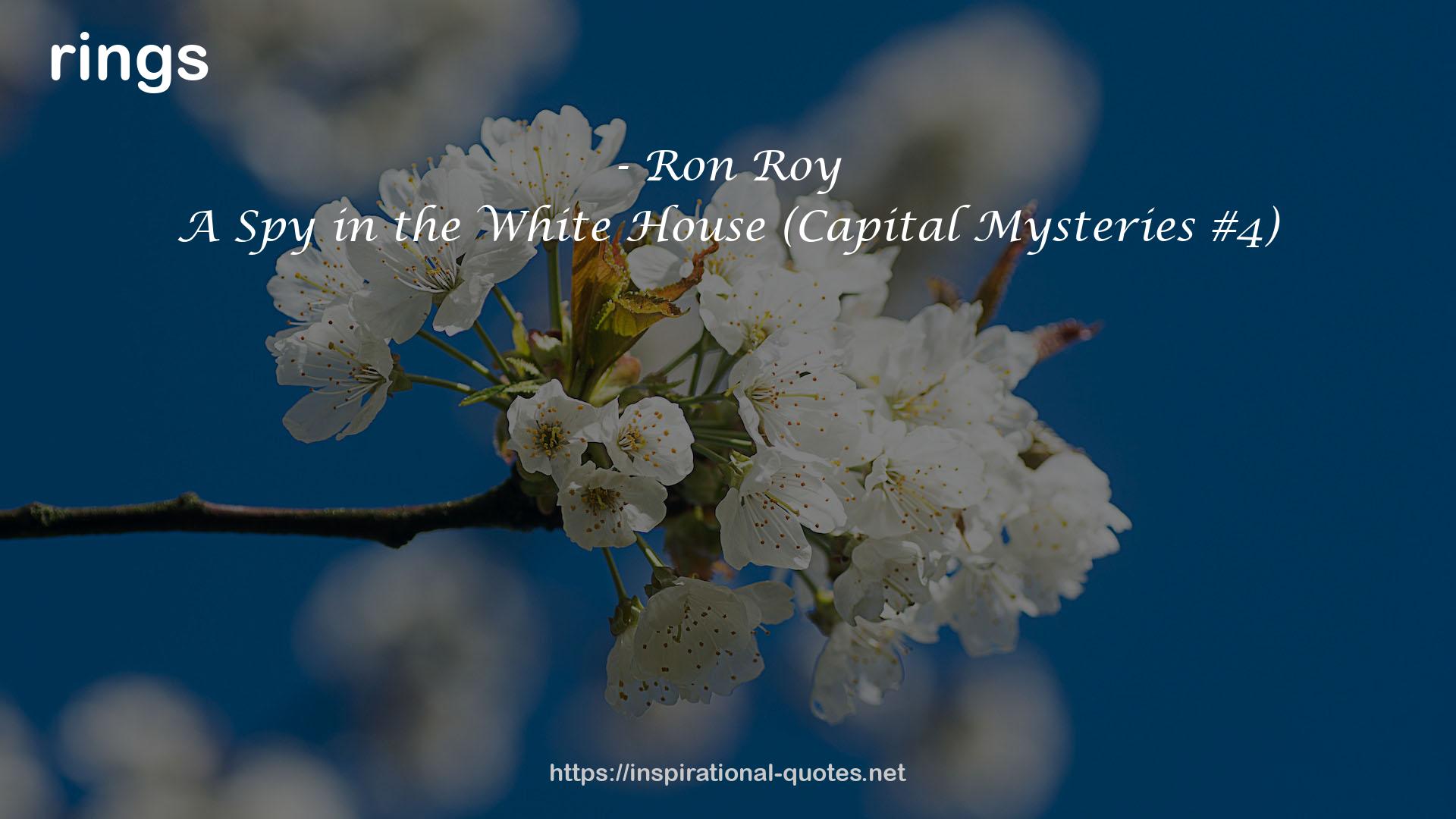 A Spy in the White House (Capital Mysteries #4) QUOTES