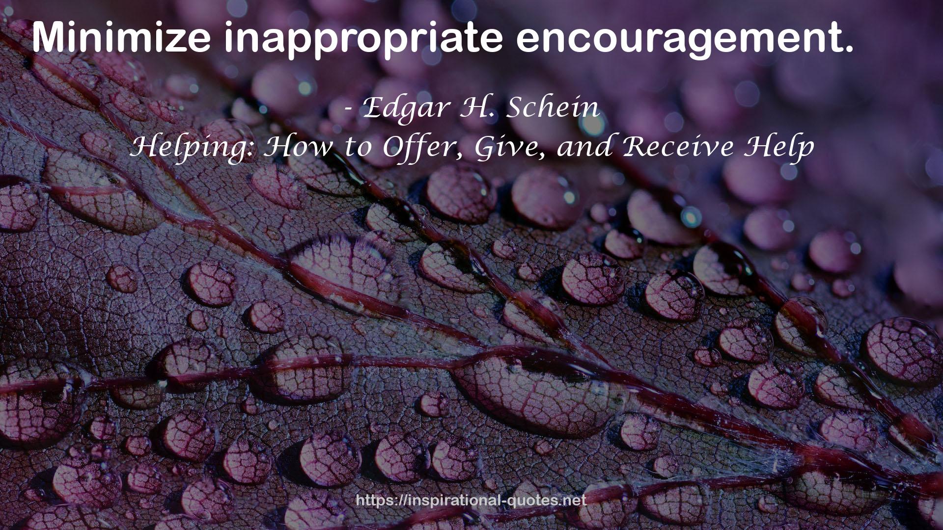 Edgar H. Schein QUOTES