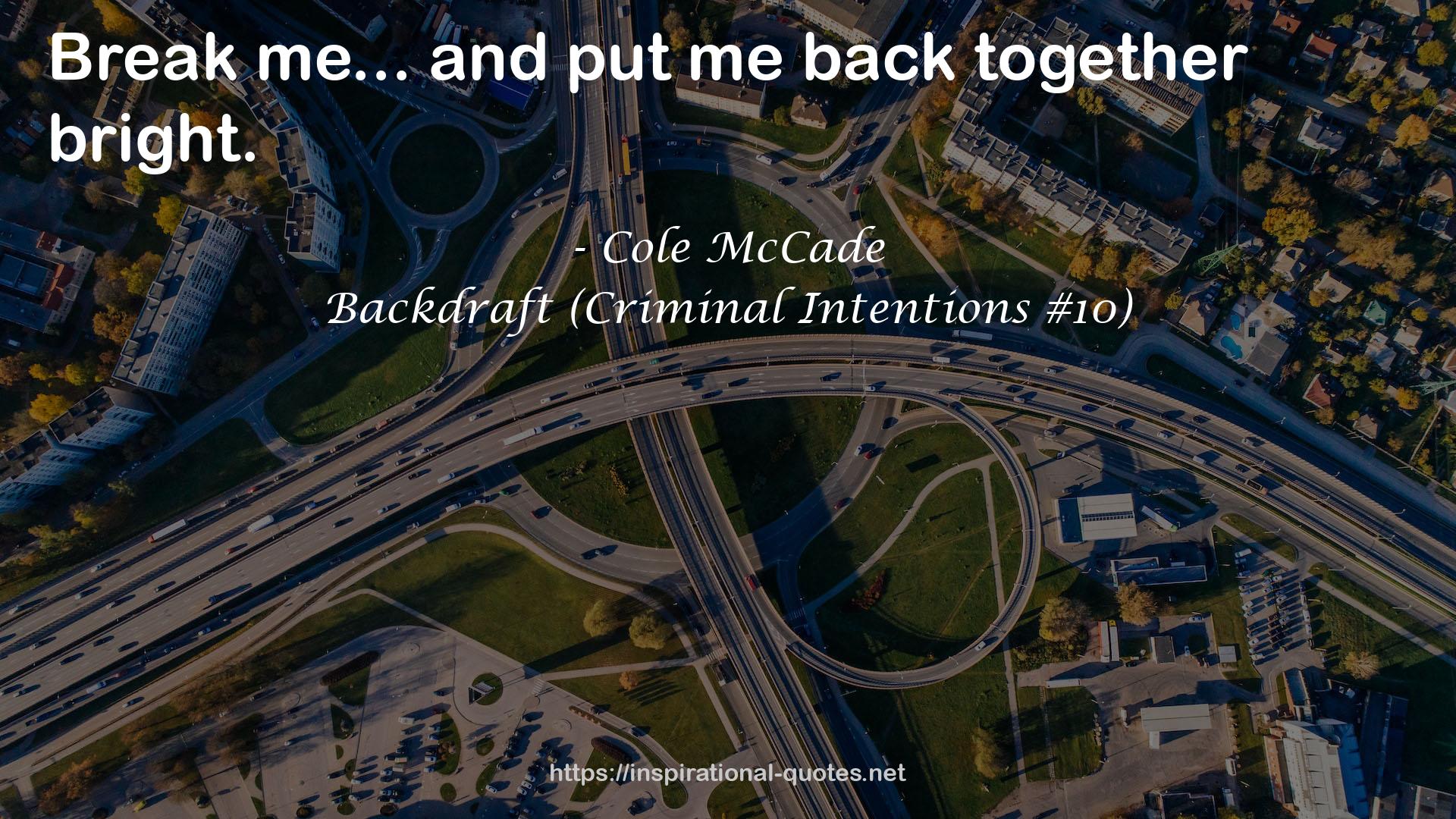 Backdraft (Criminal Intentions #10) QUOTES