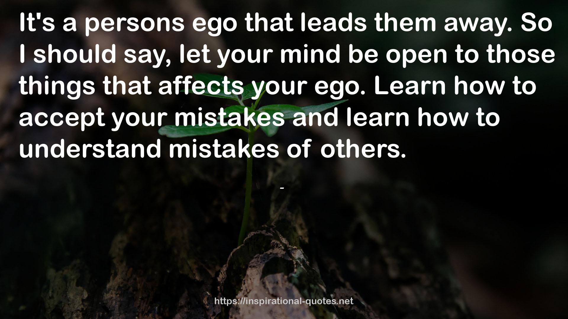 a persons ego  QUOTES