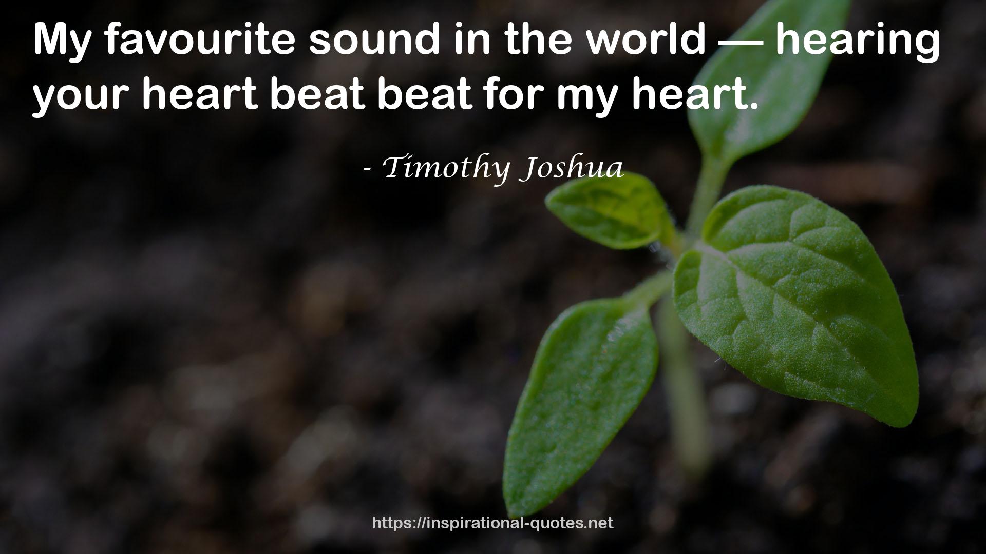 Timothy Joshua QUOTES