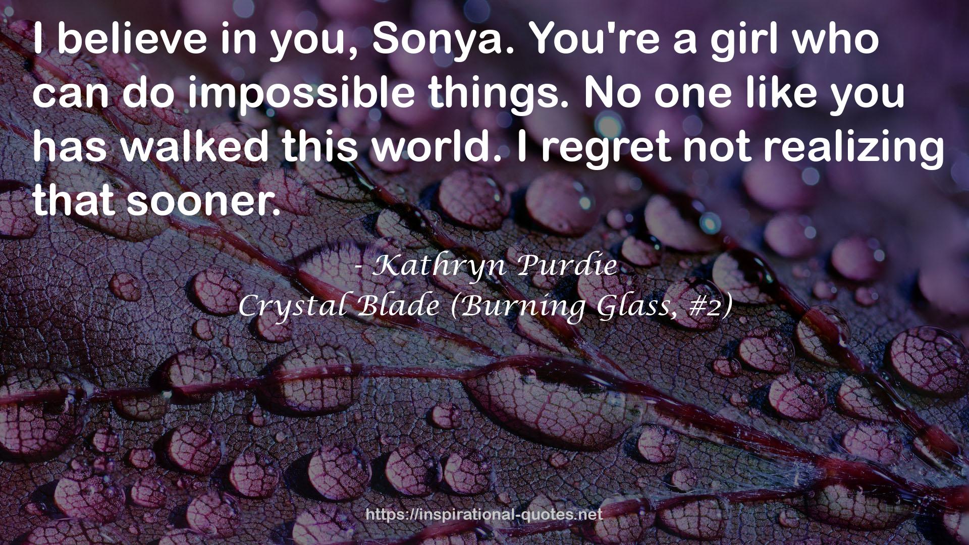 Crystal Blade (Burning Glass, #2) QUOTES