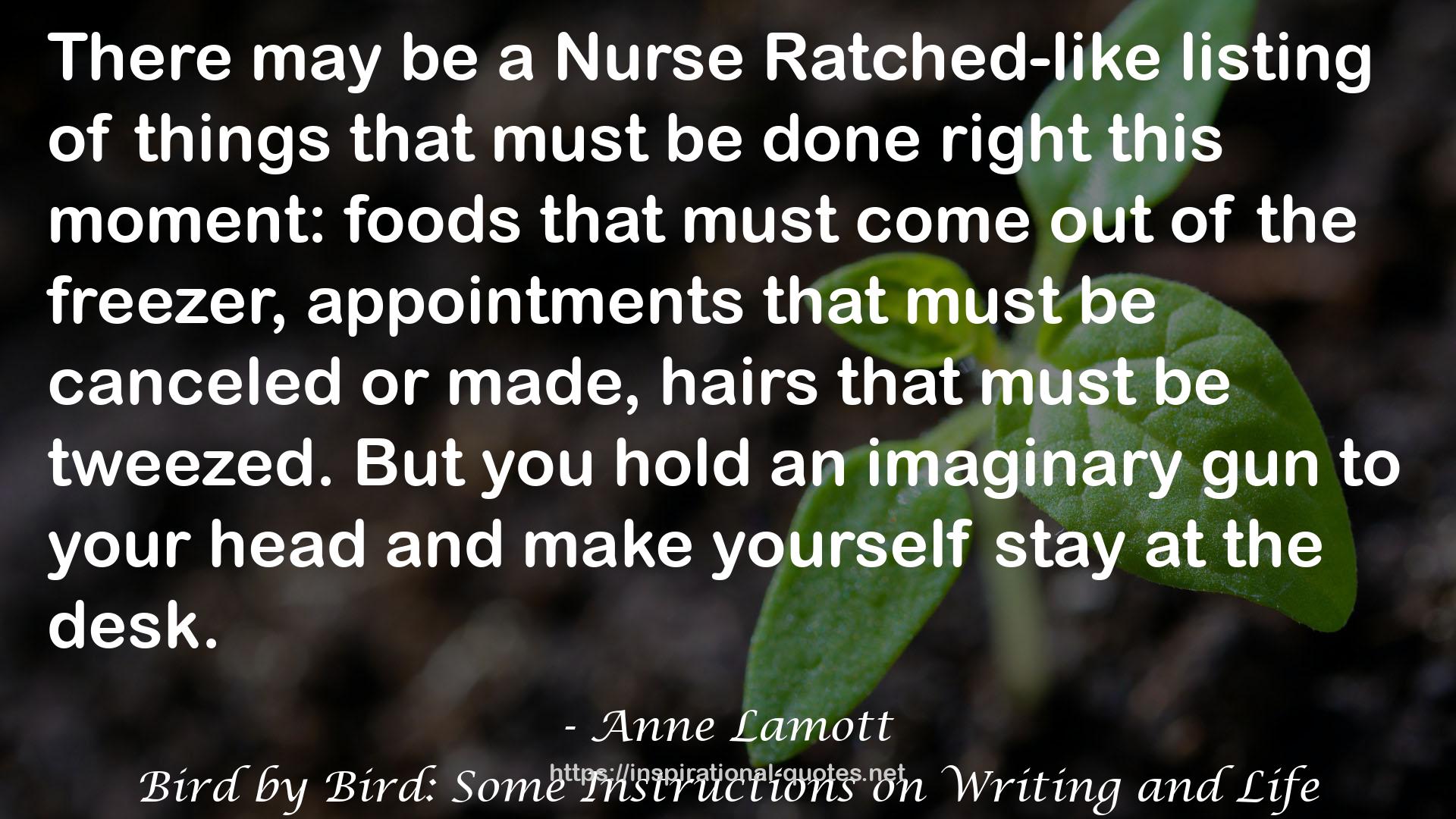 a Nurse Ratched-like listing  QUOTES