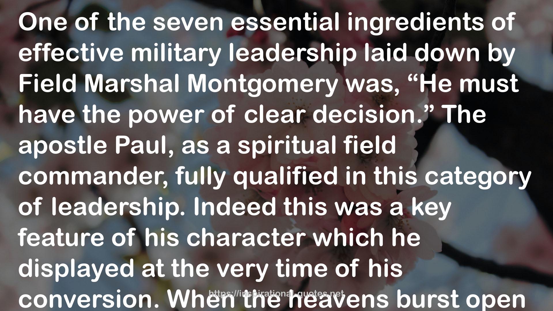 Dynamic Spiritual Leadership: Leading Like Paul QUOTES