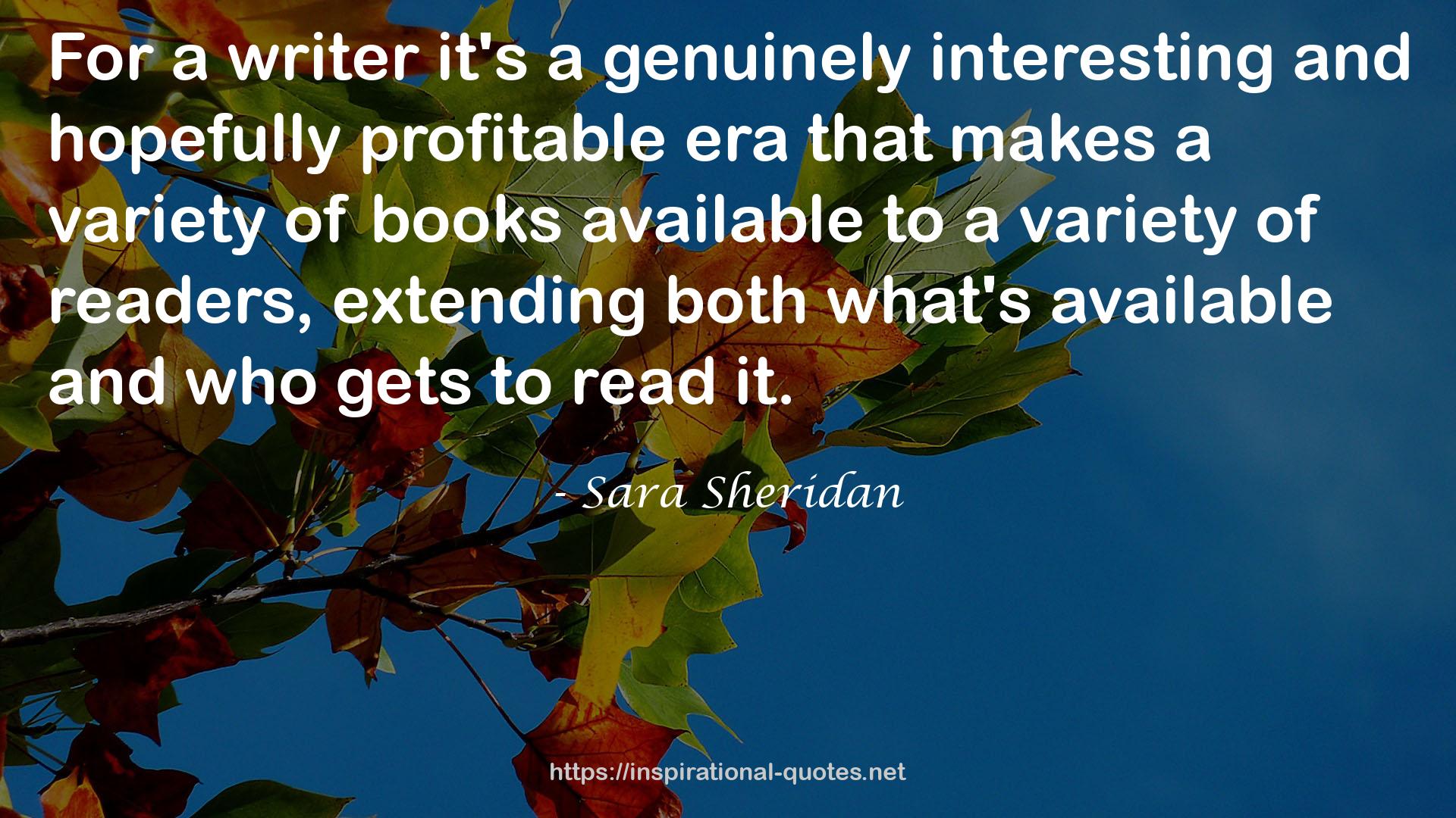 Sara Sheridan QUOTES