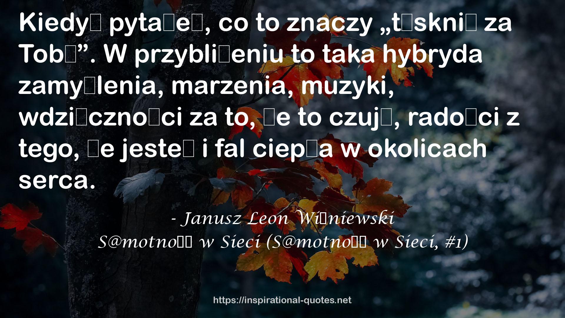 Janusz Leon Wiśniewski QUOTES