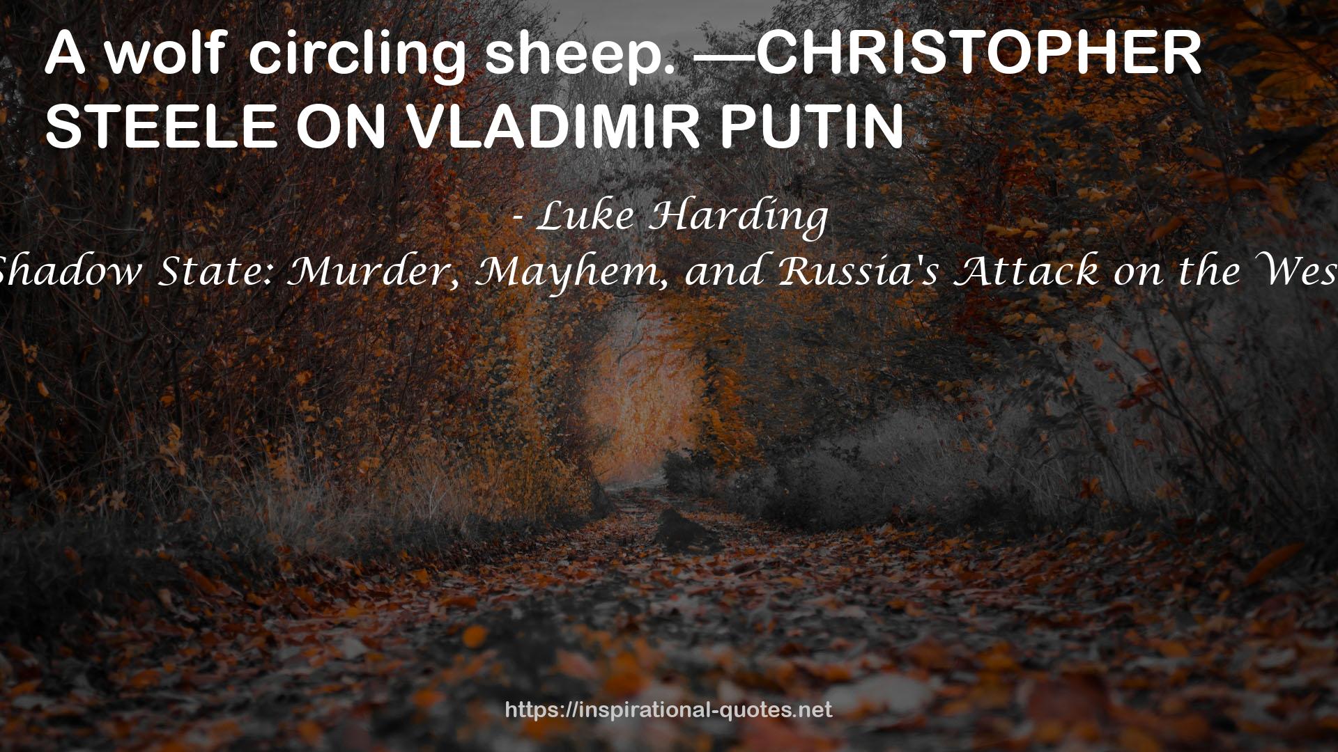 Shadow State: Murder, Mayhem, and Russia's Attack on the West QUOTES