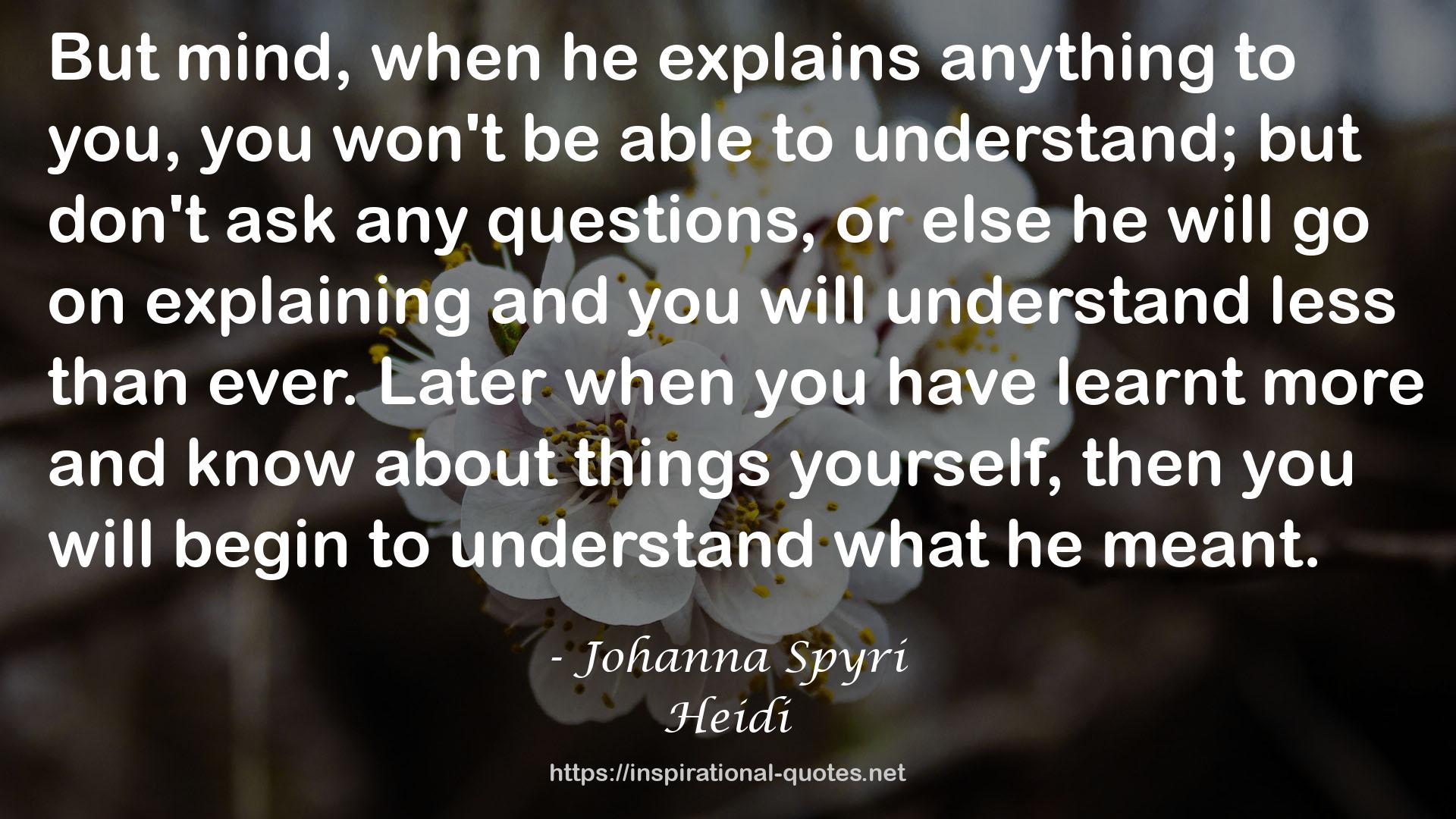 Johanna Spyri QUOTES