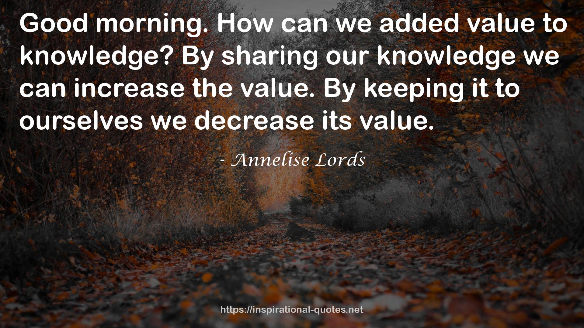 Annelise Lords QUOTES