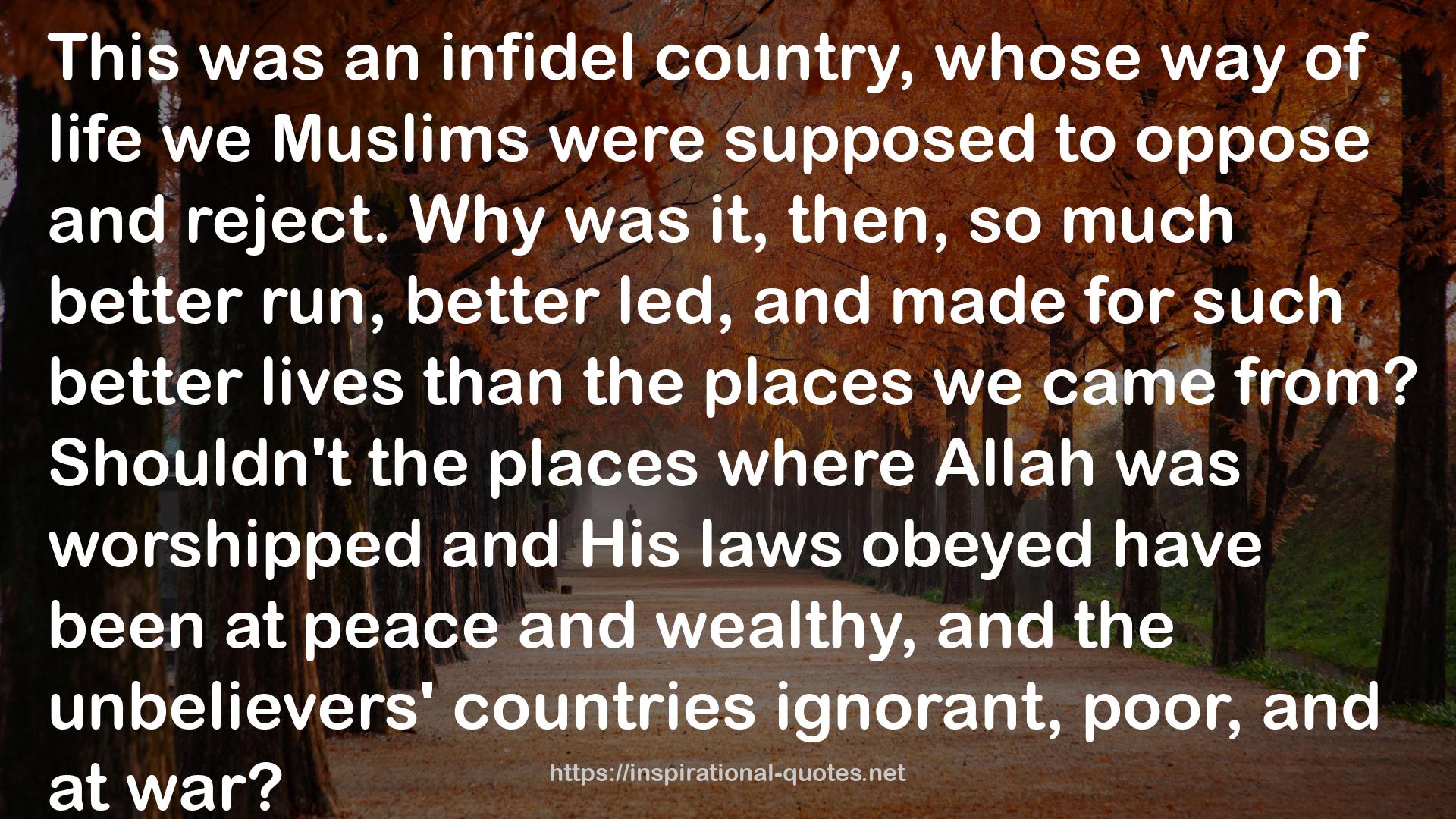 the unbelievers' countries  QUOTES