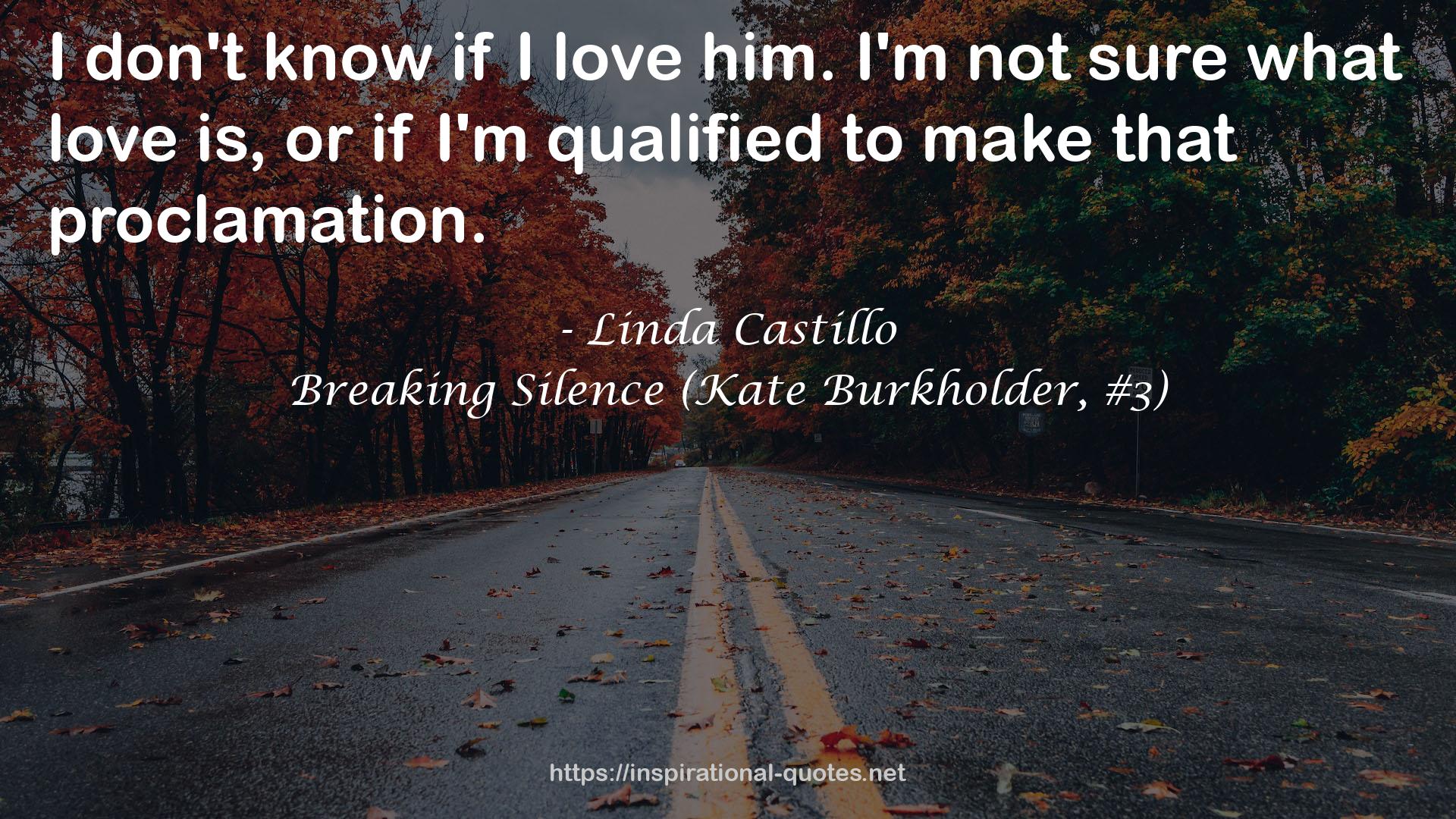 Breaking Silence (Kate Burkholder, #3) QUOTES