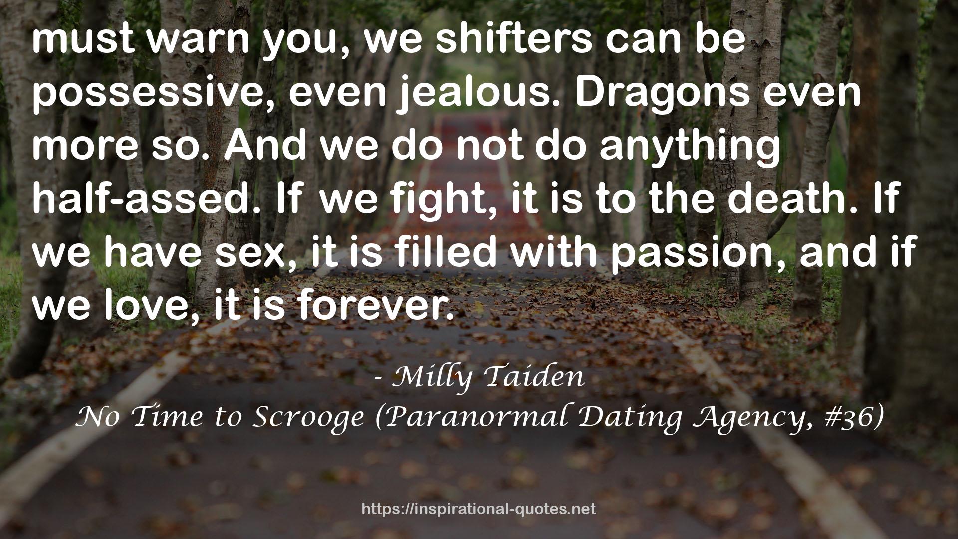 No Time to Scrooge (Paranormal Dating Agency, #36) QUOTES