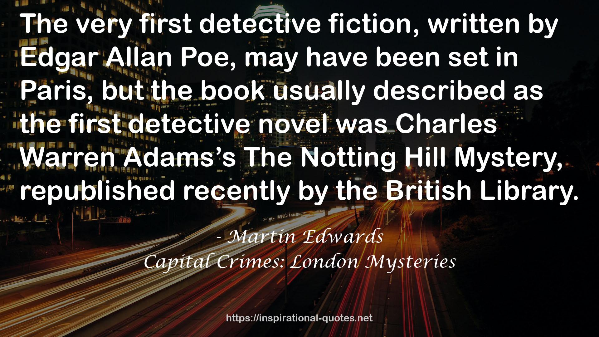 Capital Crimes: London Mysteries QUOTES