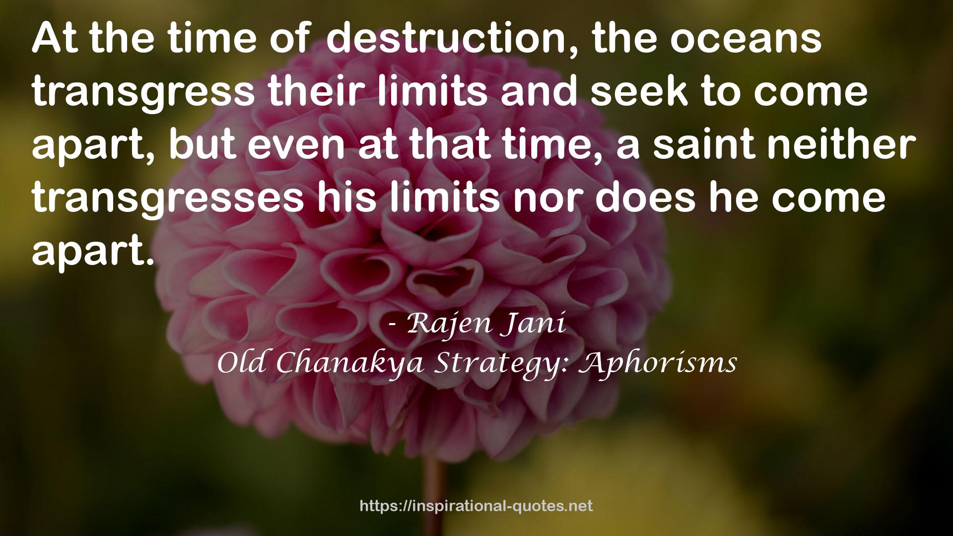 Old Chanakya Strategy: Aphorisms QUOTES