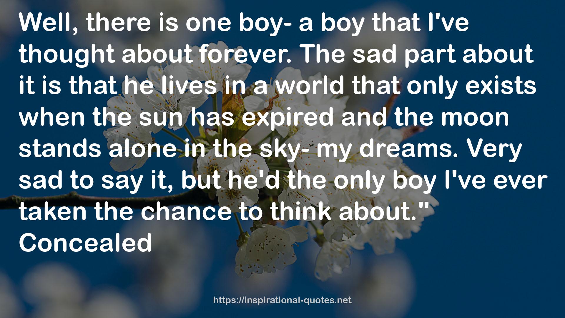 the only boy  QUOTES