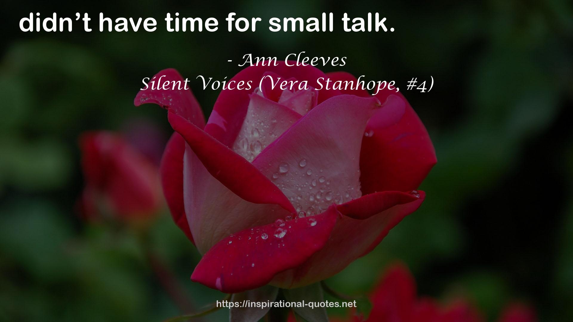 Silent Voices (Vera Stanhope, #4) QUOTES
