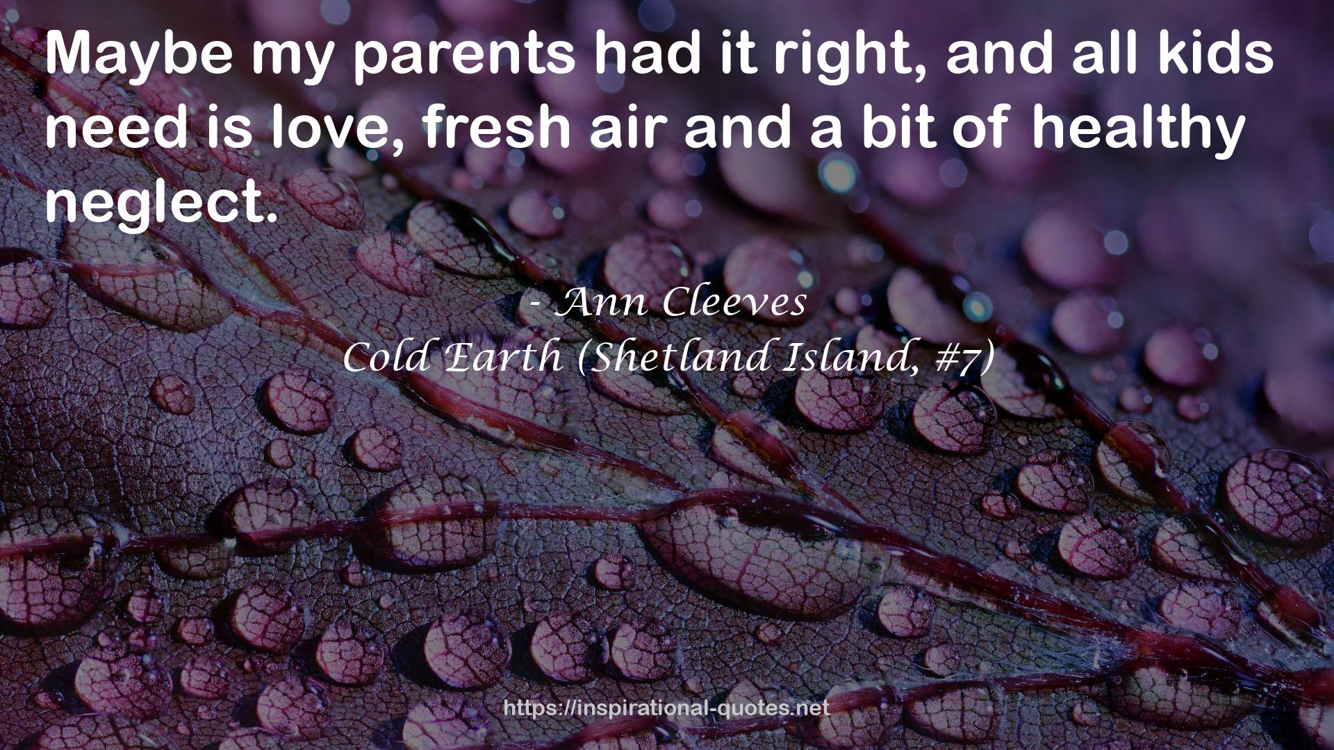 Cold Earth (Shetland Island, #7) QUOTES