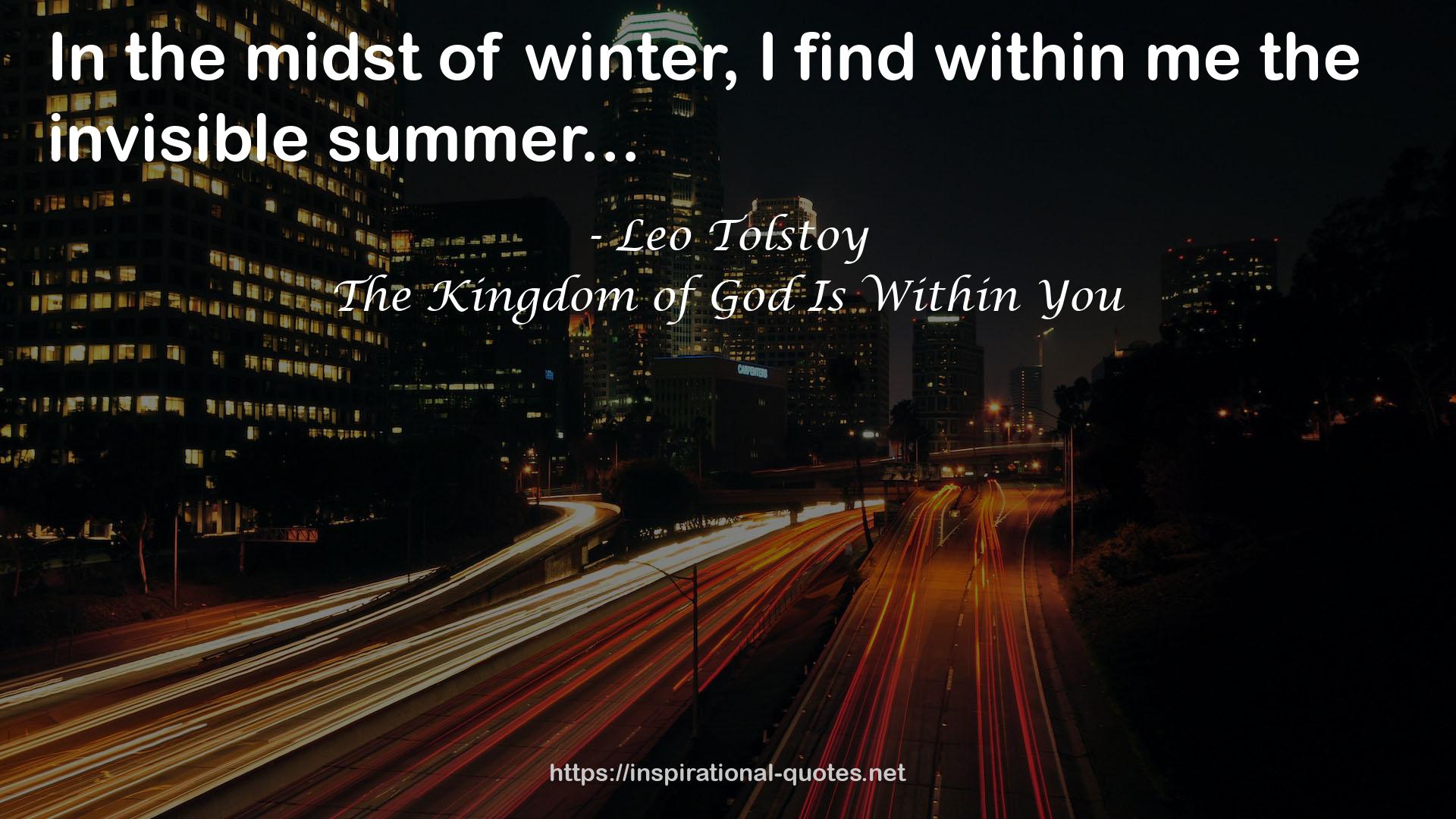 The Kingdom of God Is Within You QUOTES