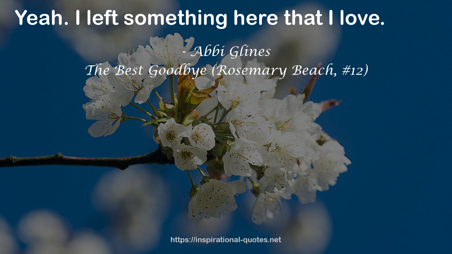 The Best Goodbye (Rosemary Beach, #12) QUOTES