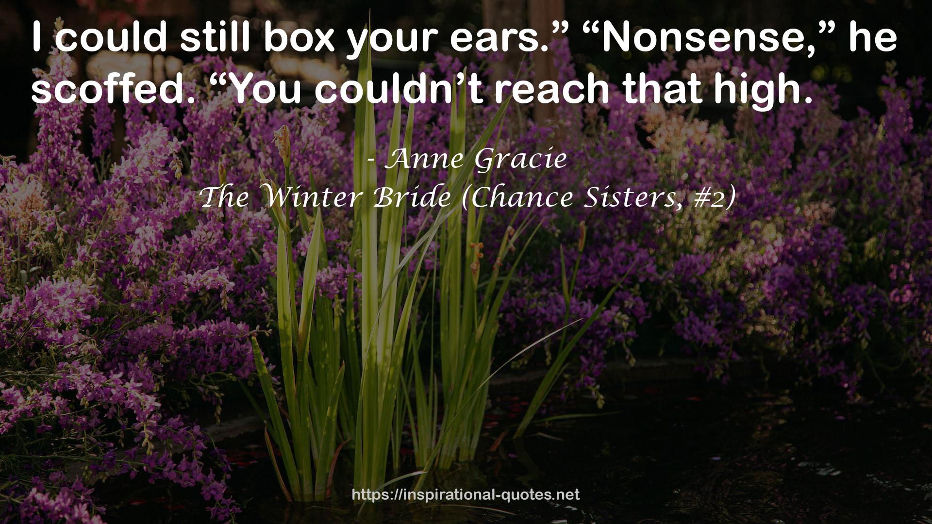 The Winter Bride (Chance Sisters, #2) QUOTES