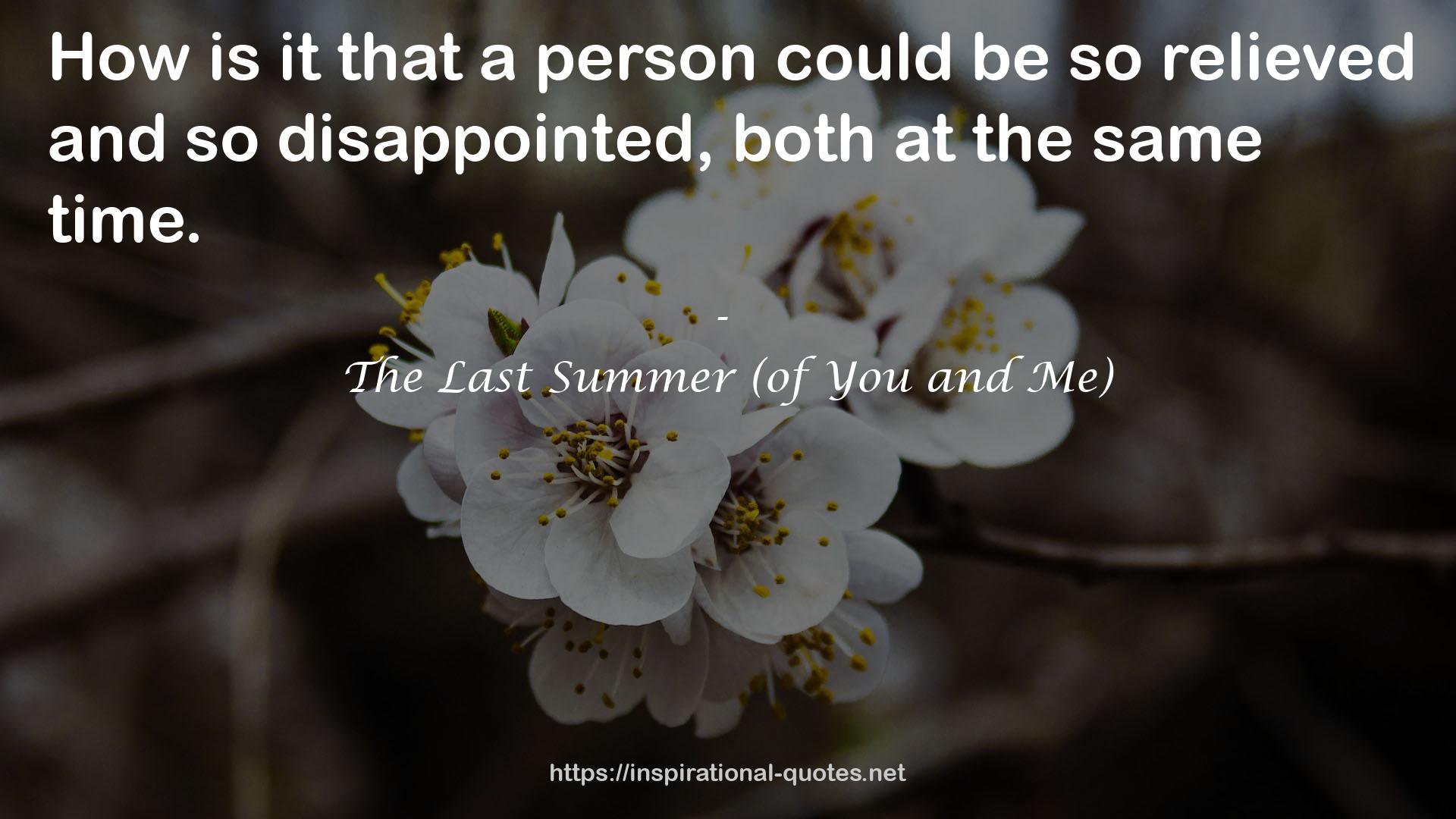 The Last Summer (of You and Me) QUOTES