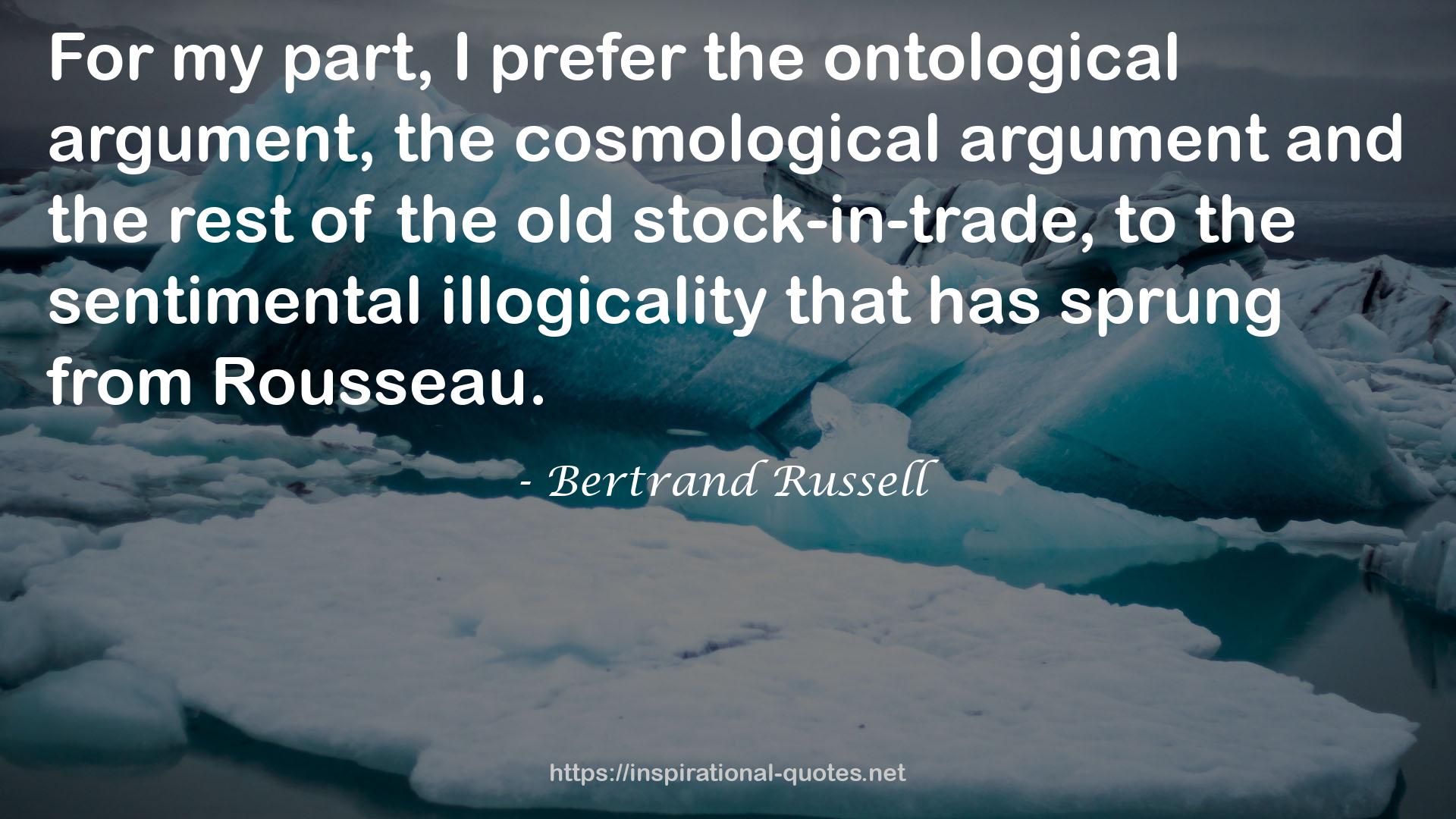 the cosmological argument  QUOTES