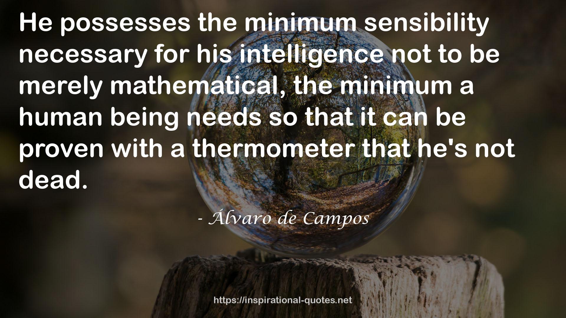 the minimum sensibility  QUOTES