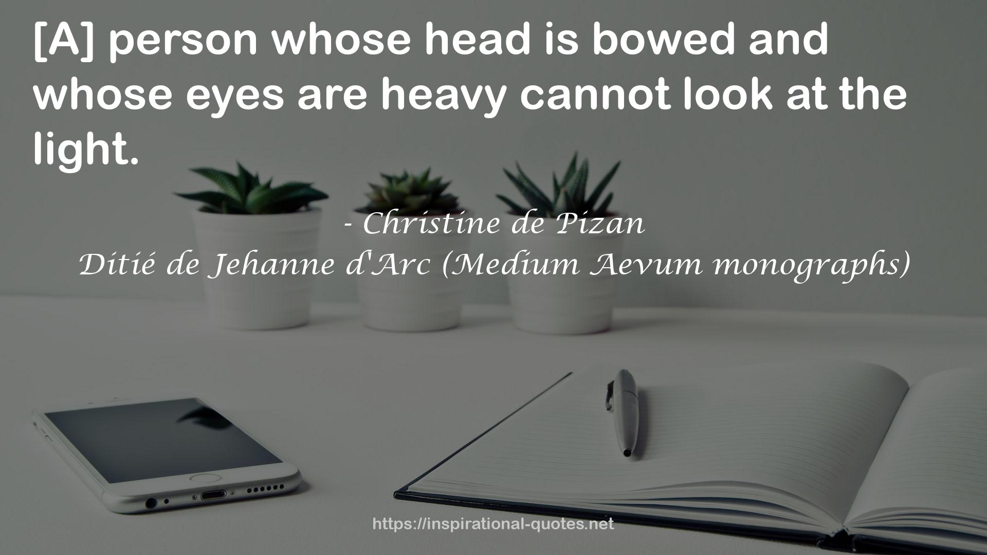 Ditié de Jehanne d'Arc (Medium Aevum monographs) QUOTES