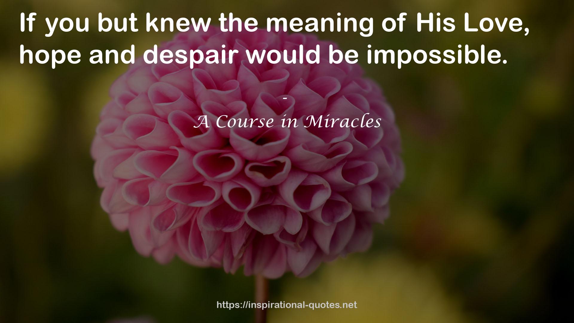 A Course in Miracles QUOTES