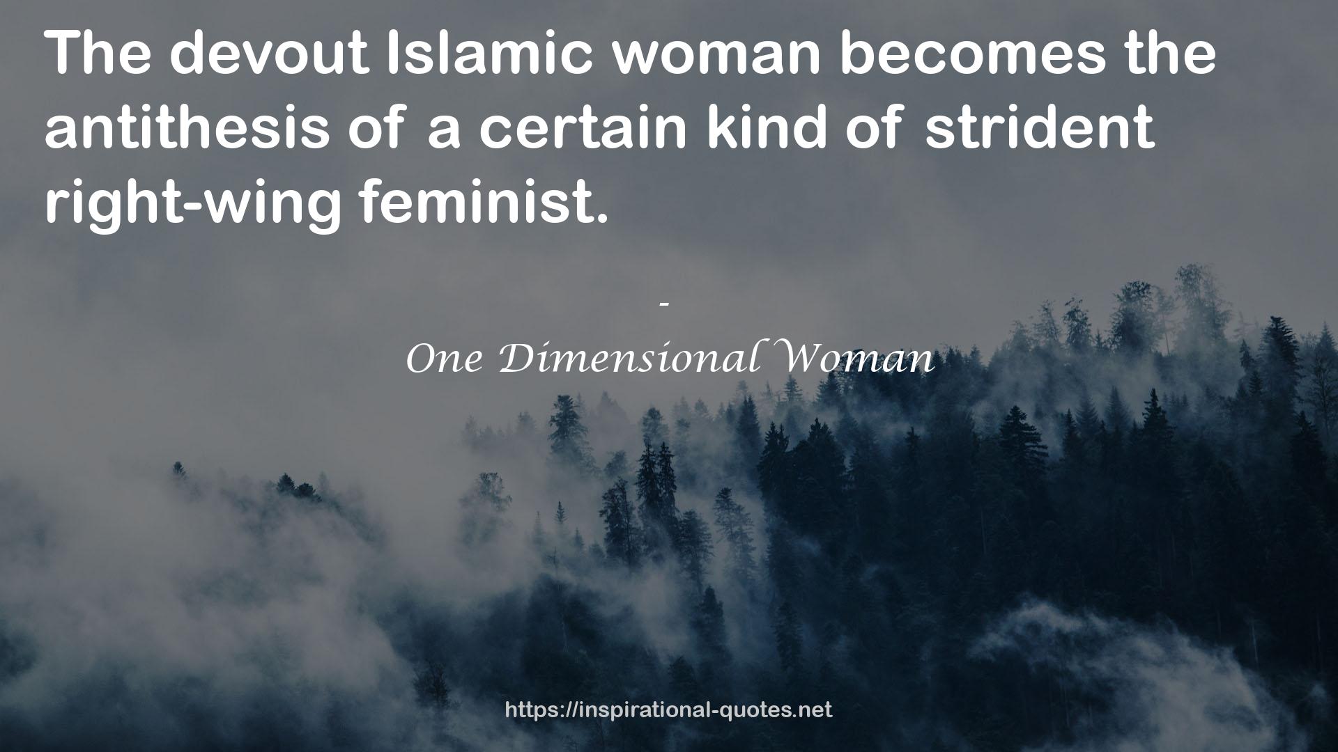 One Dimensional Woman QUOTES