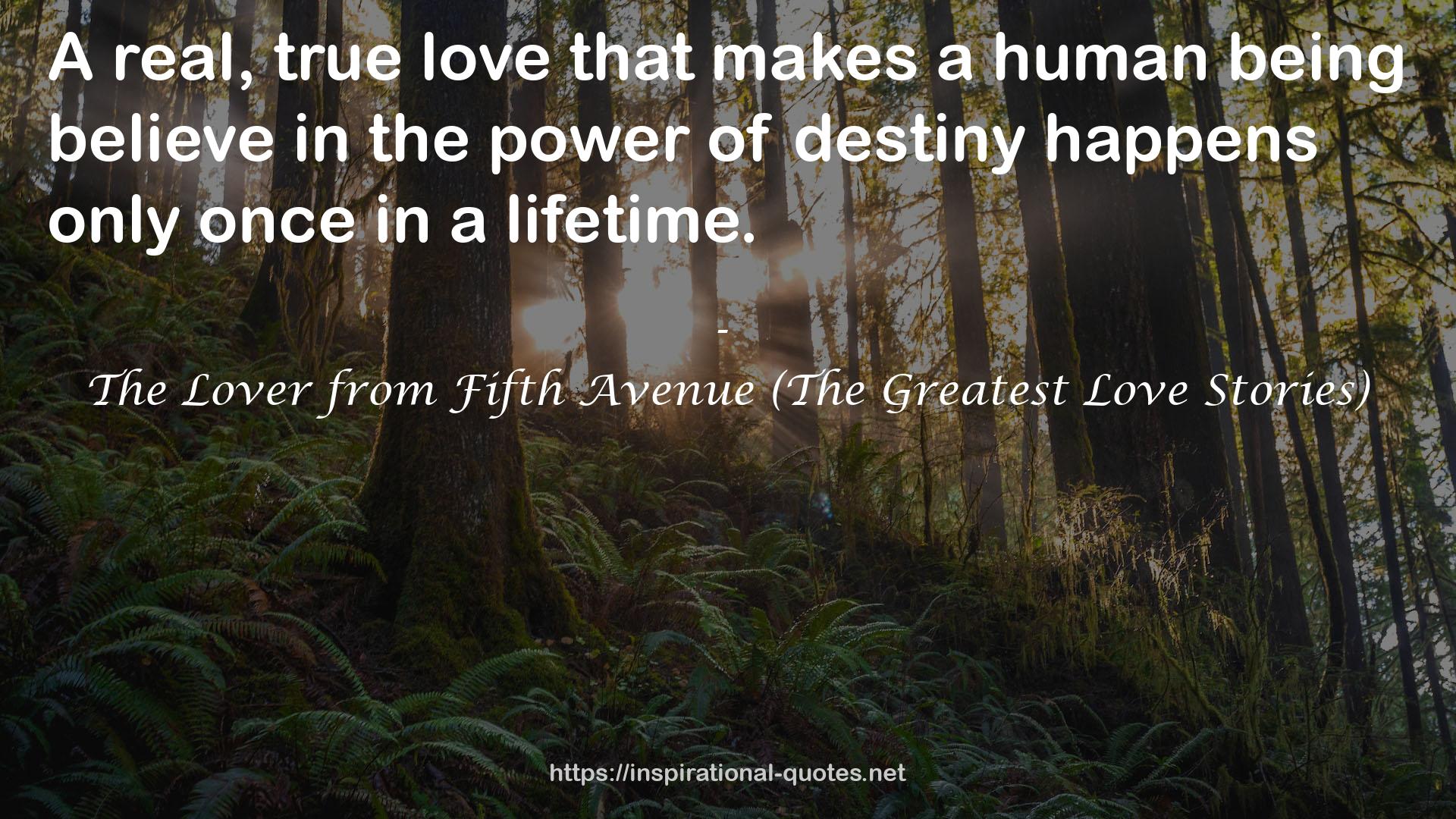 The Lover from Fifth Avenue (The Greatest Love Stories) QUOTES