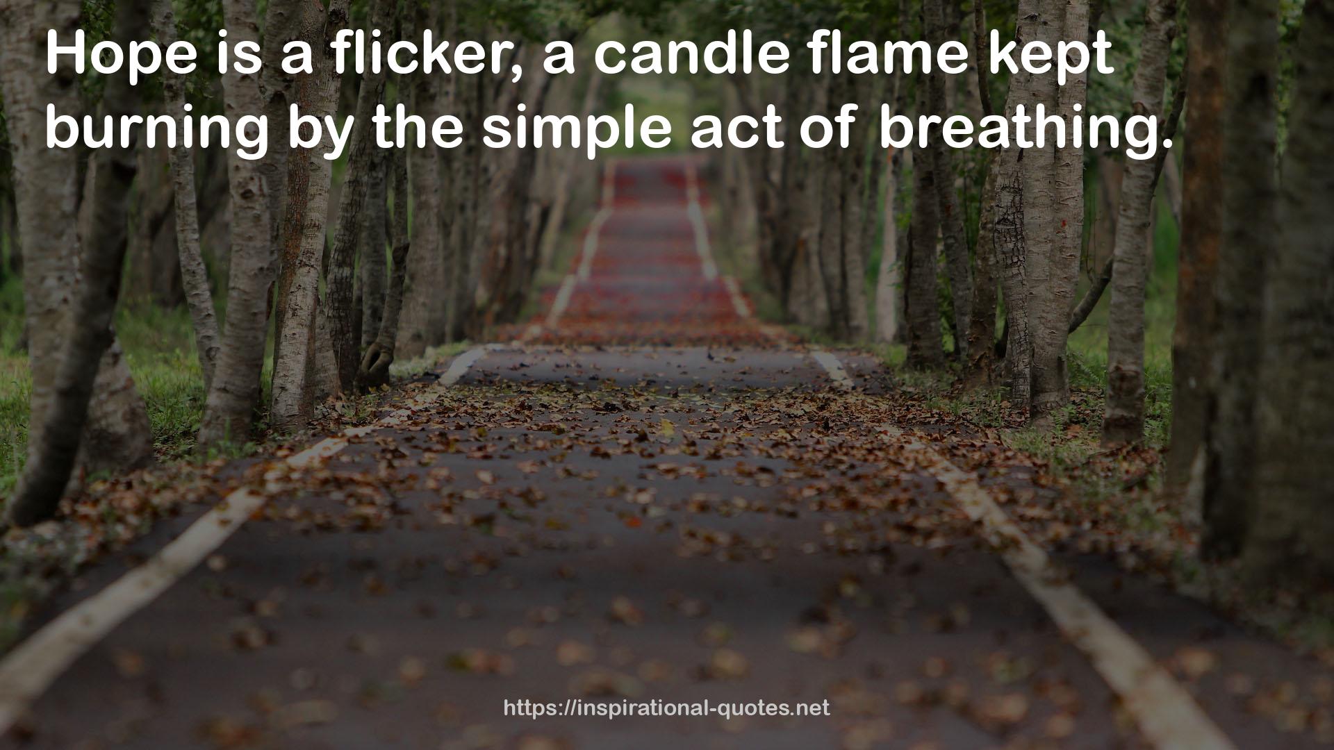 a candle flame  QUOTES