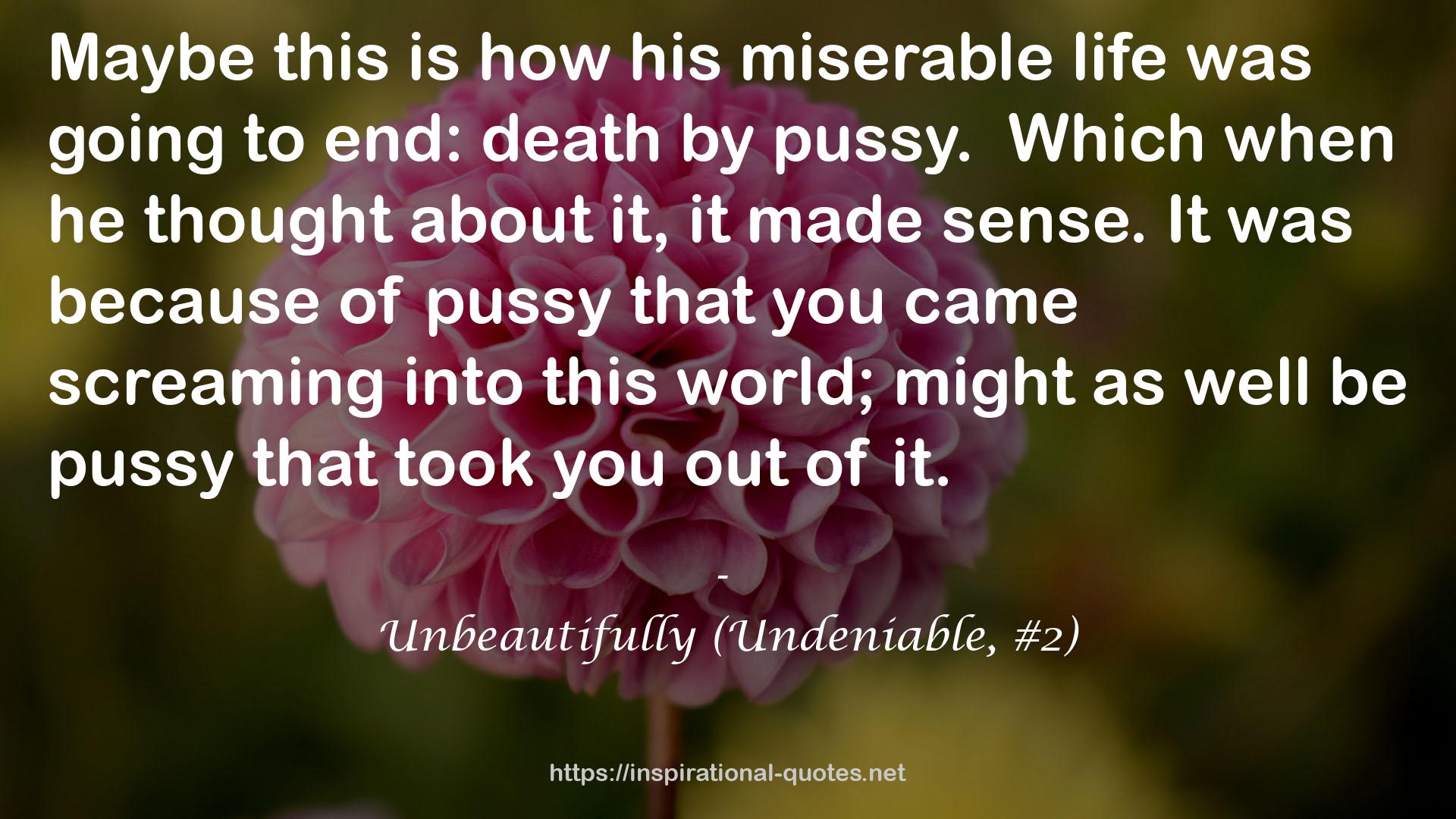 Unbeautifully (Undeniable, #2) QUOTES