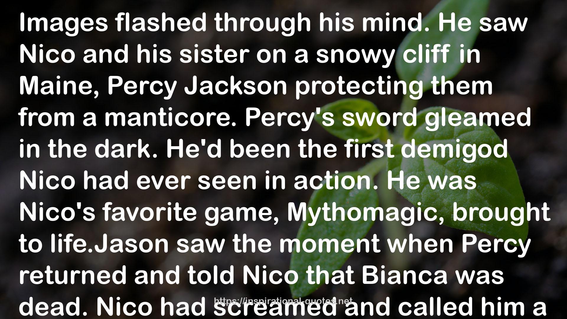 Percy's sword  QUOTES