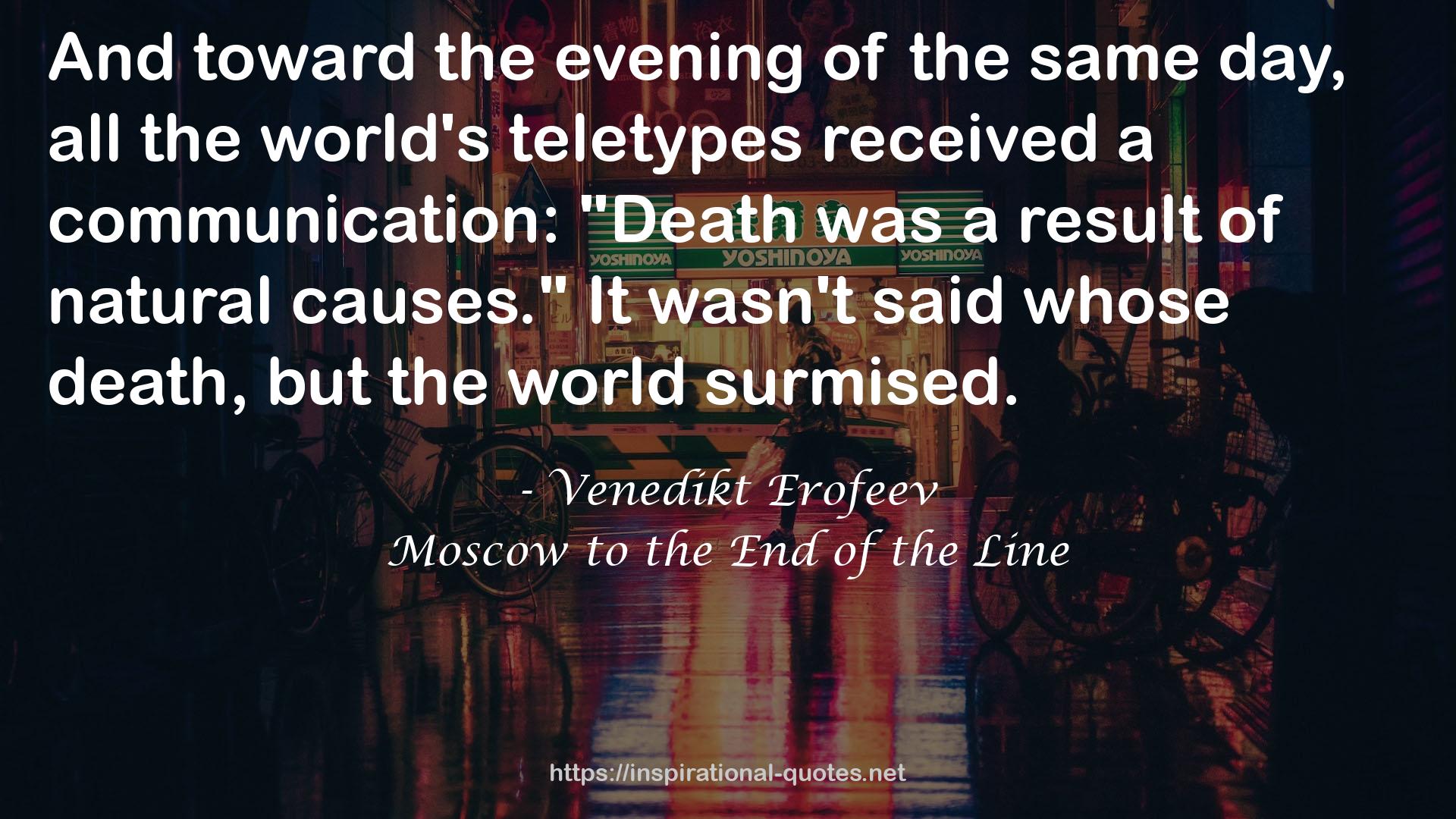 Moscow to the End of the Line QUOTES