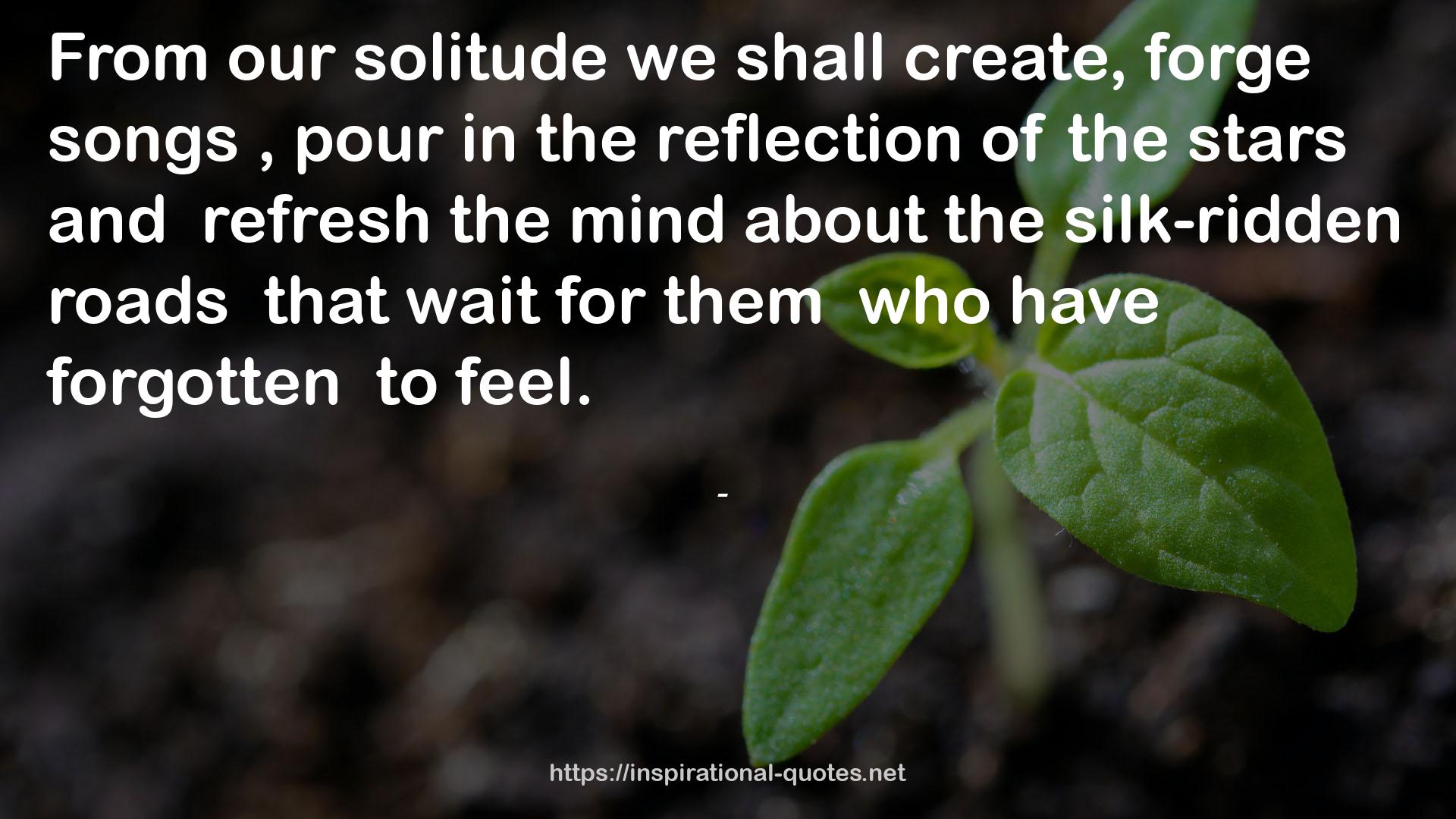 solitudewe  QUOTES