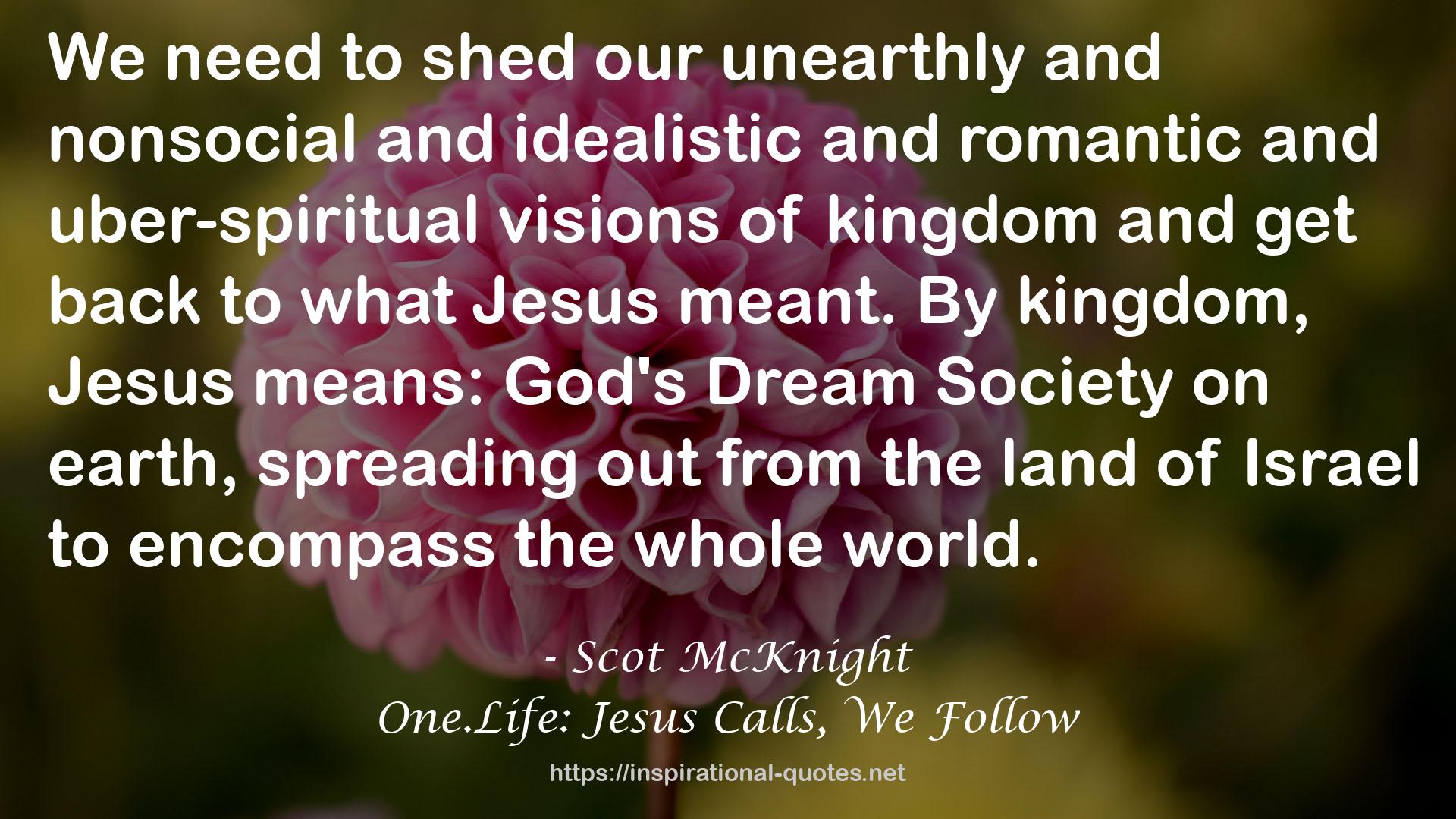 One.Life: Jesus Calls, We Follow QUOTES