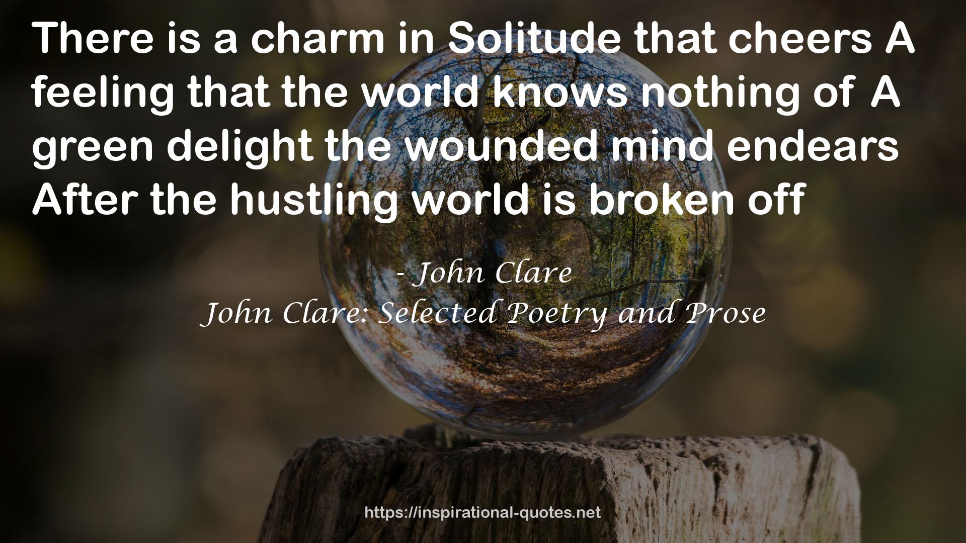 John Clare: Selected Poetry and Prose QUOTES