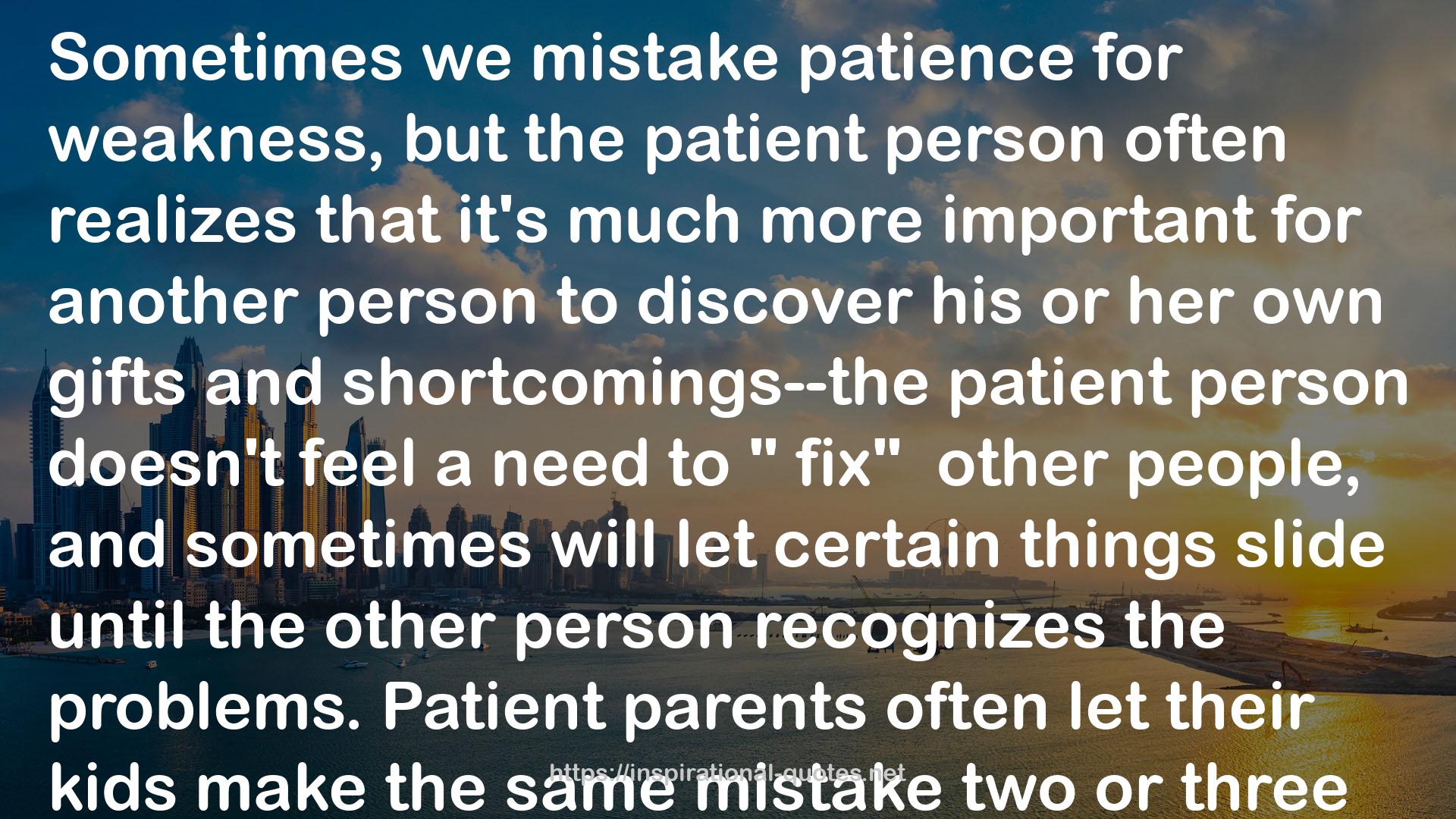 the patient person  QUOTES