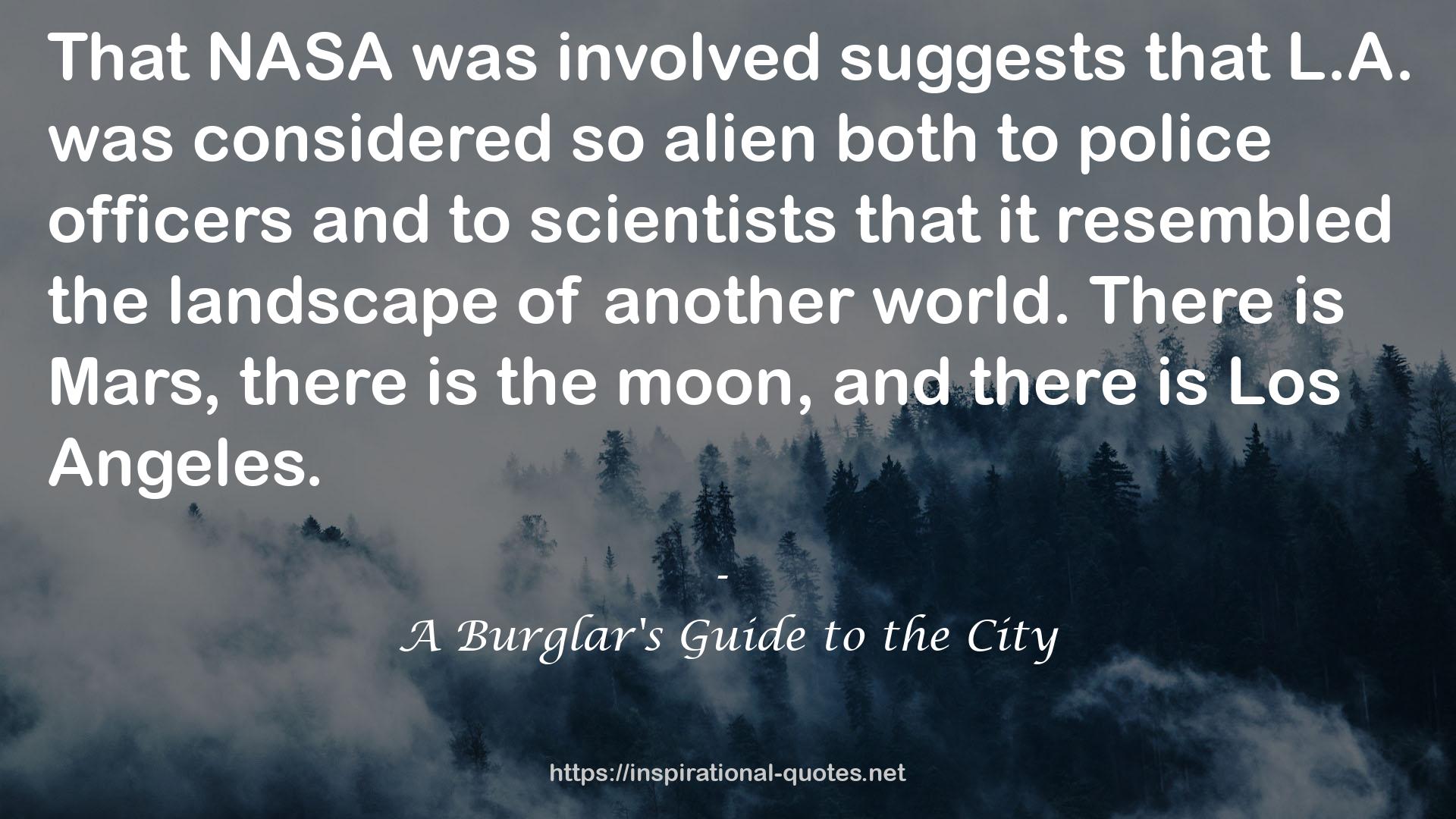 A Burglar's Guide to the City QUOTES