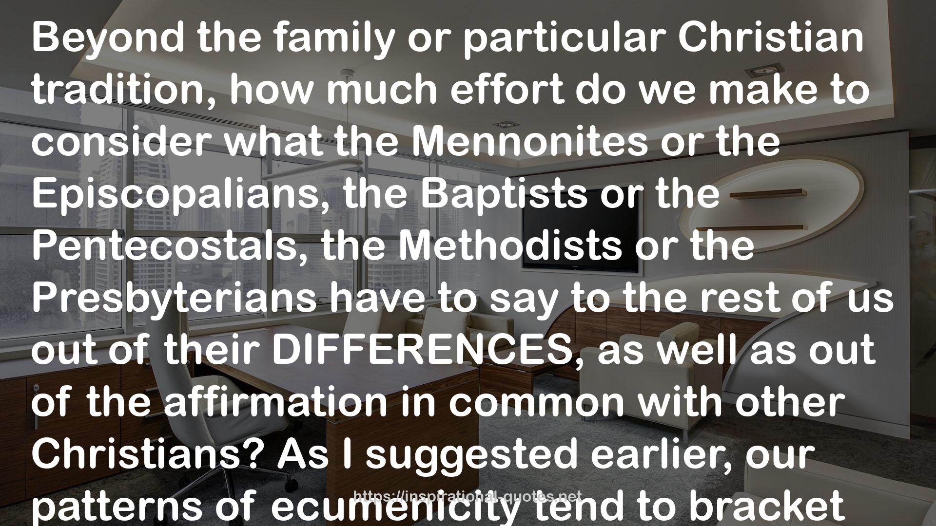 ecumenicity  QUOTES