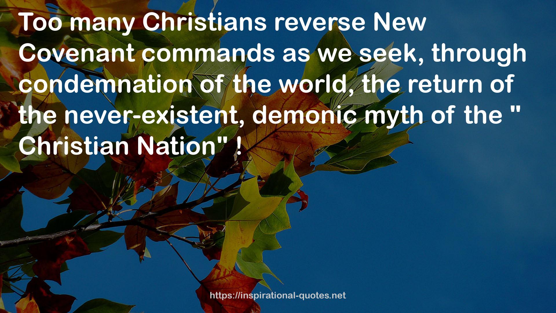 New Covenant commands  QUOTES