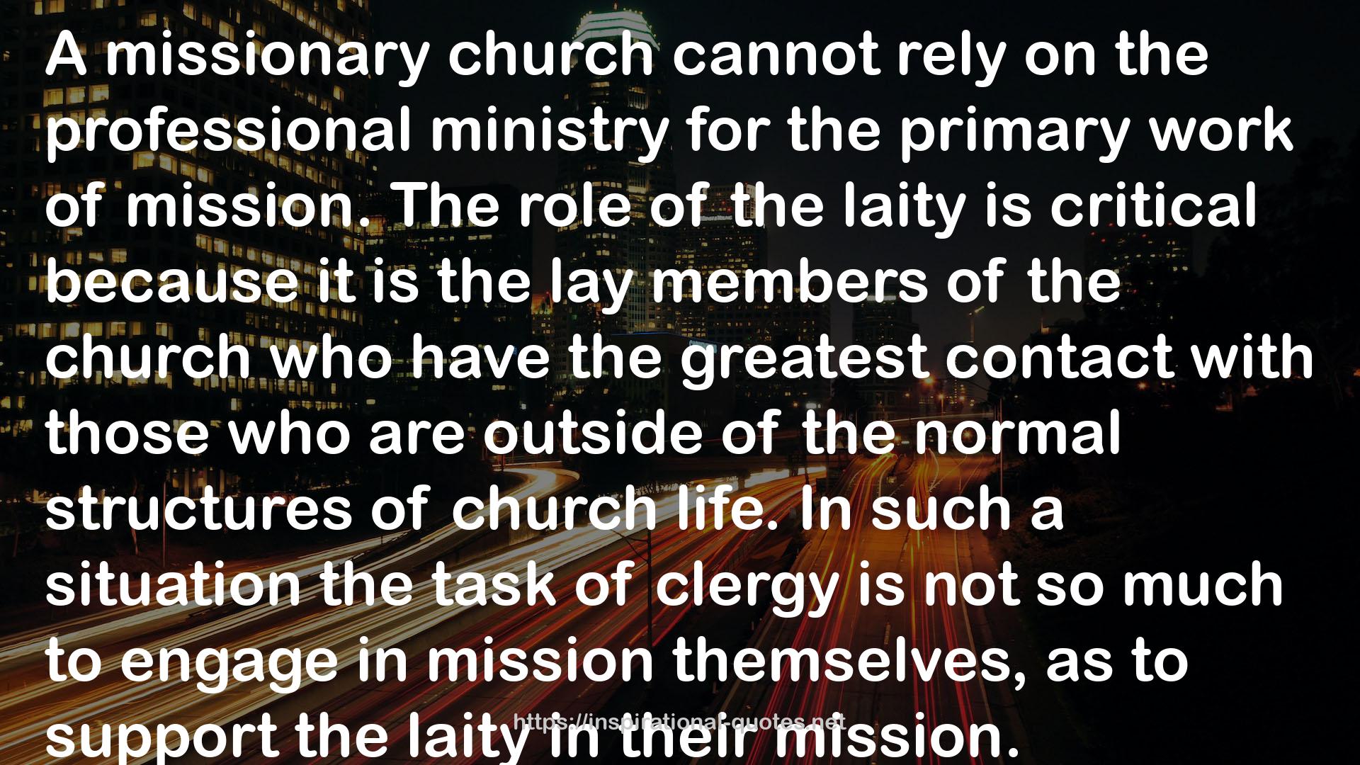 the professional ministry  QUOTES
