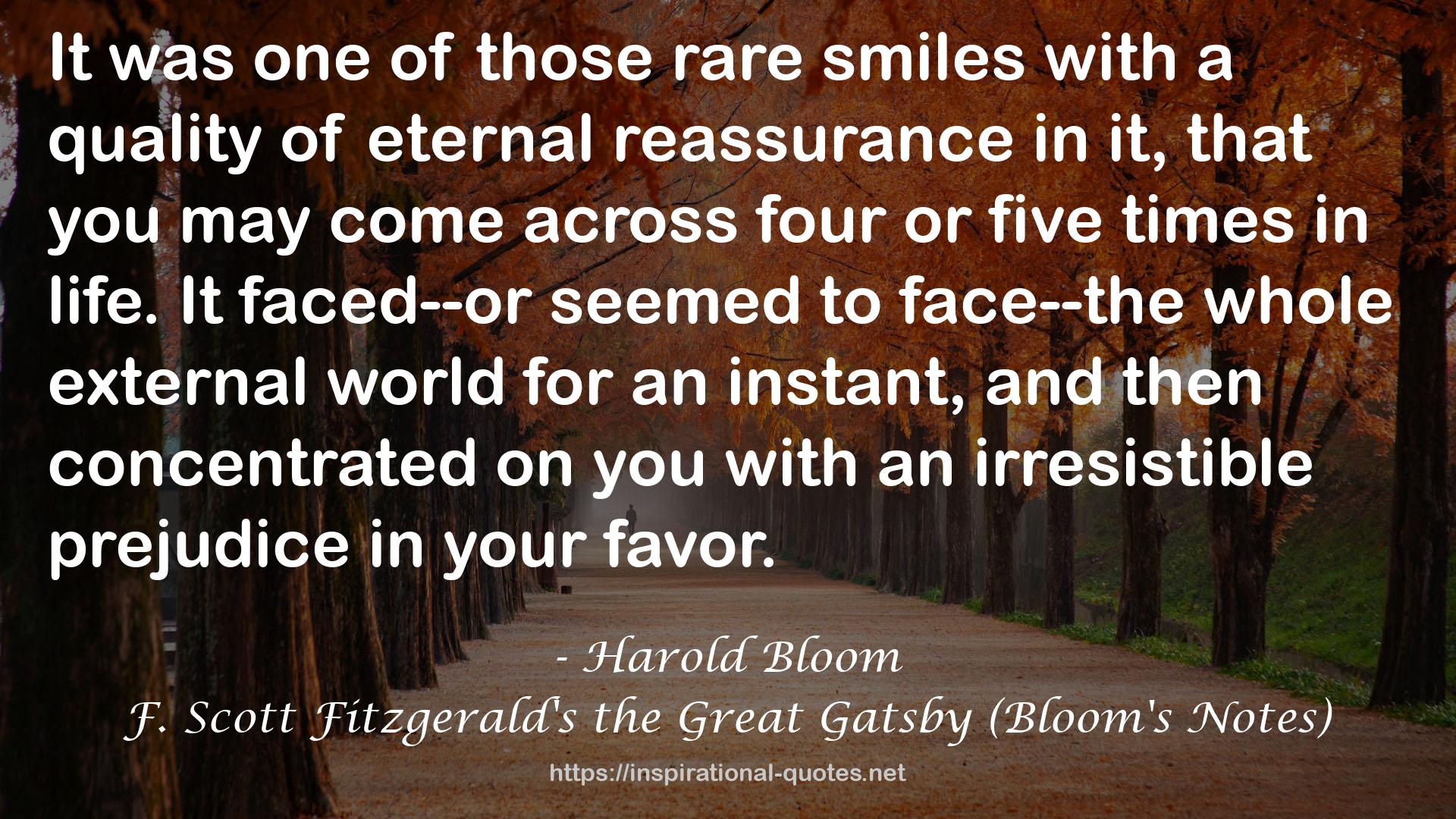 F. Scott Fitzgerald's the Great Gatsby (Bloom's Notes) QUOTES