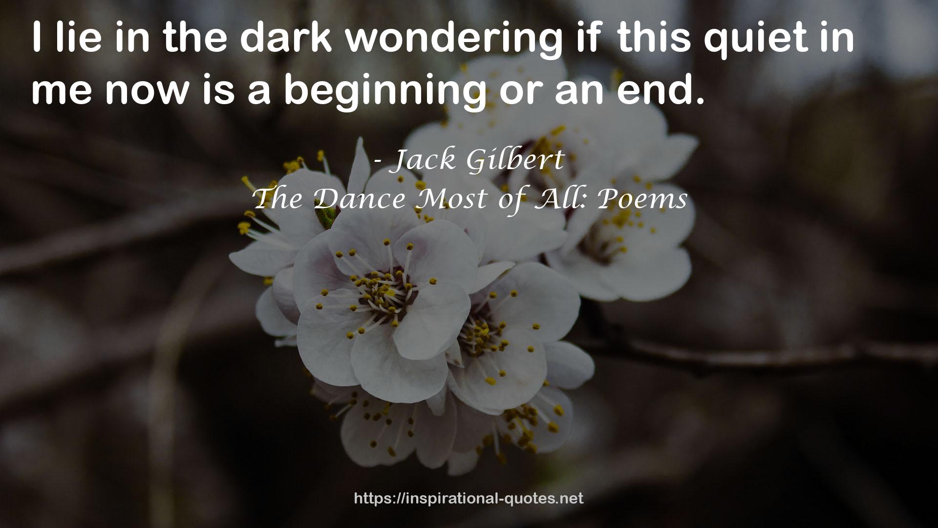 The Dance Most of All: Poems QUOTES